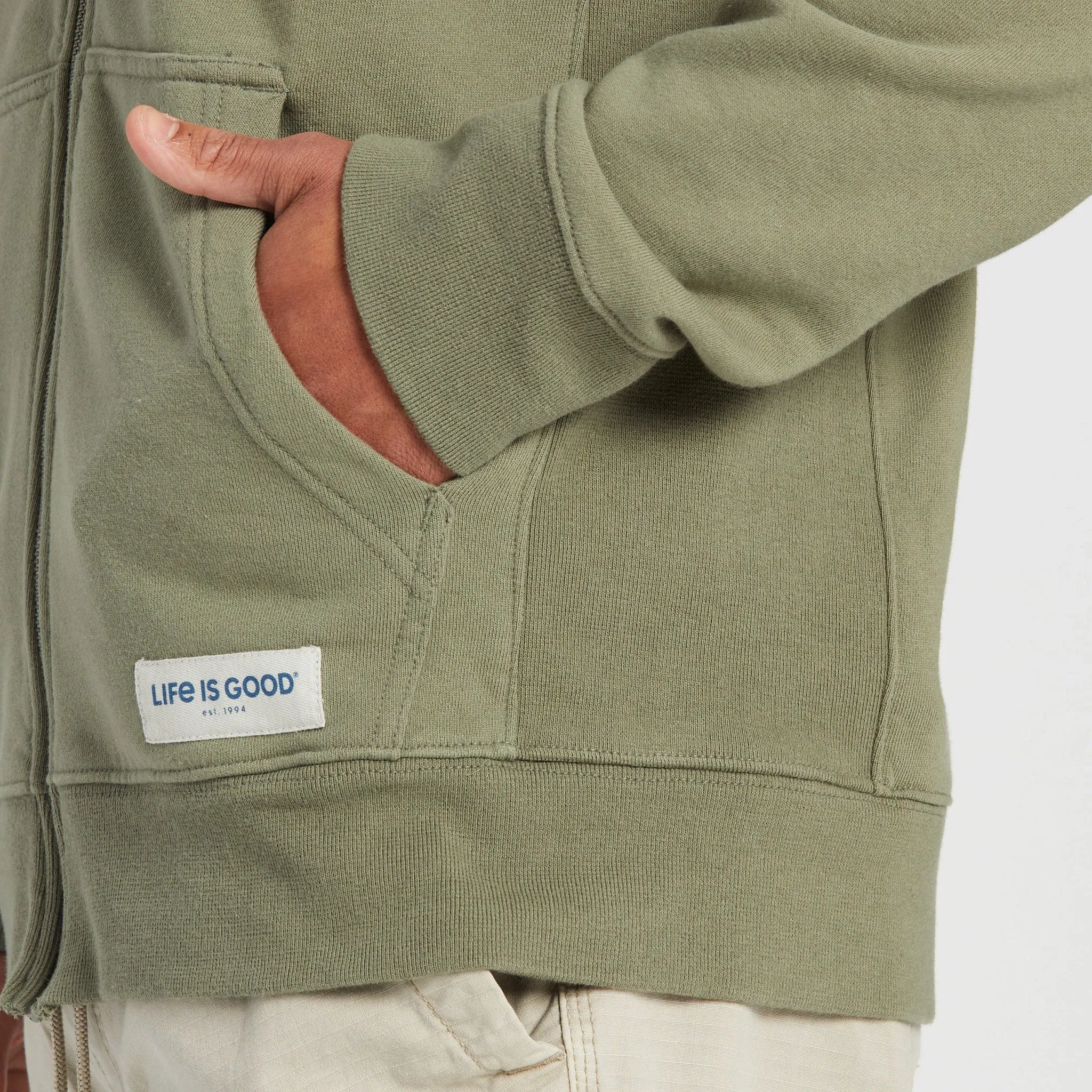 Men's Keep it Simple Sign Simply True Fleece Zip Hoodie LIFE IS GOOD