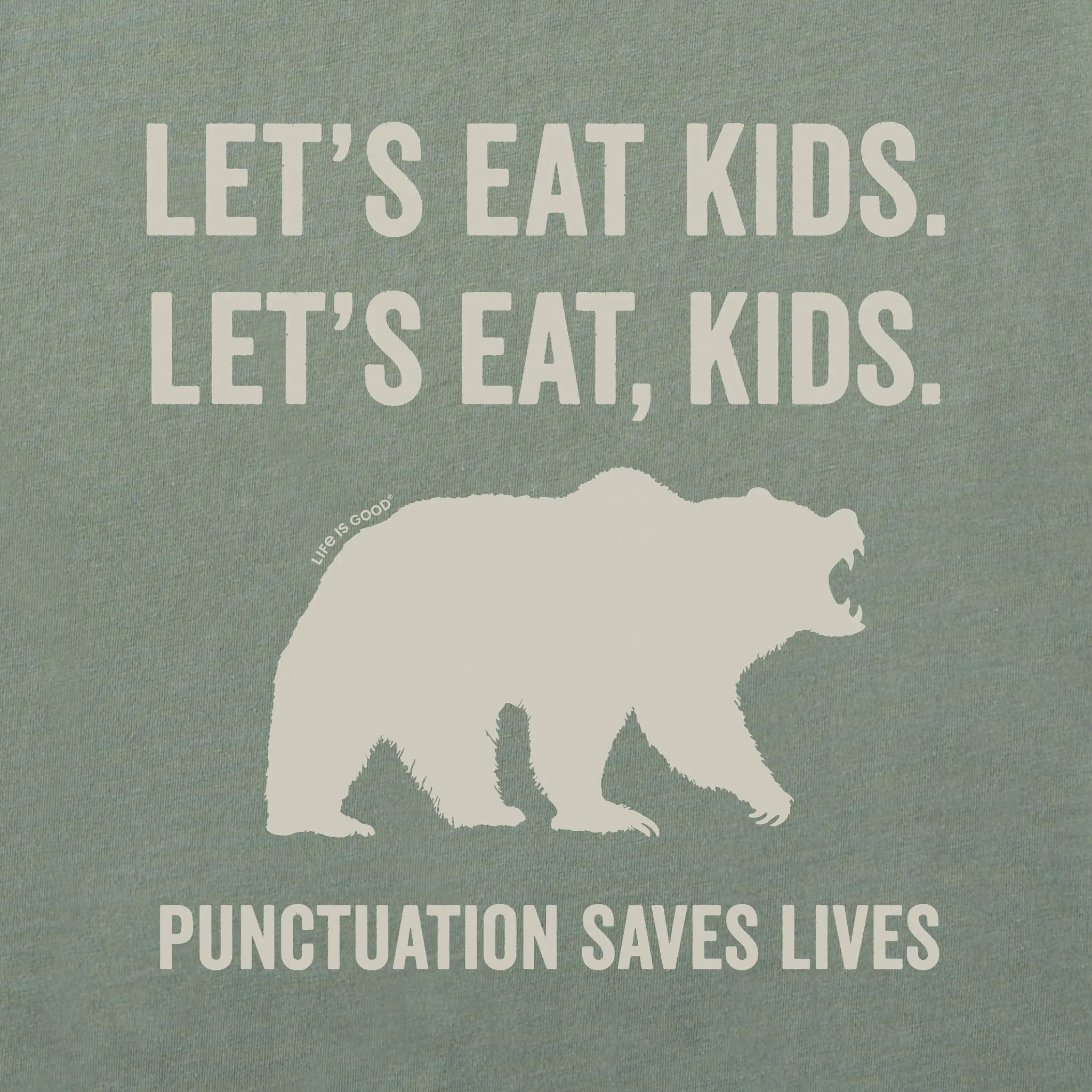 Men's Let's Eat, Kids Simply True Crew LIFE IS GOOD