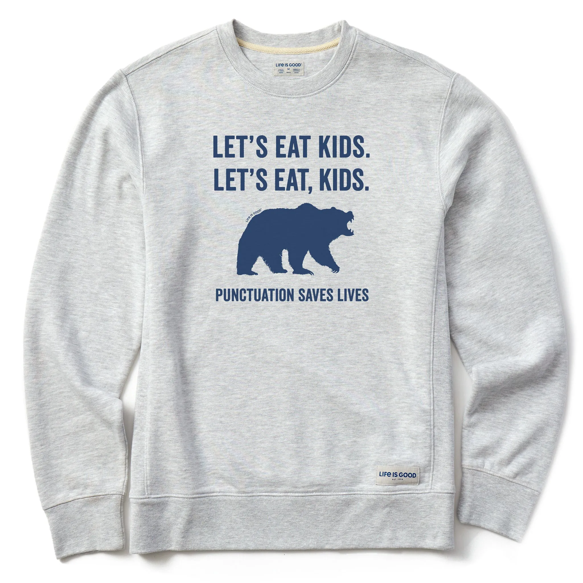 Men's Let's Eat, Kids Simply True Crew LIFE IS GOOD
