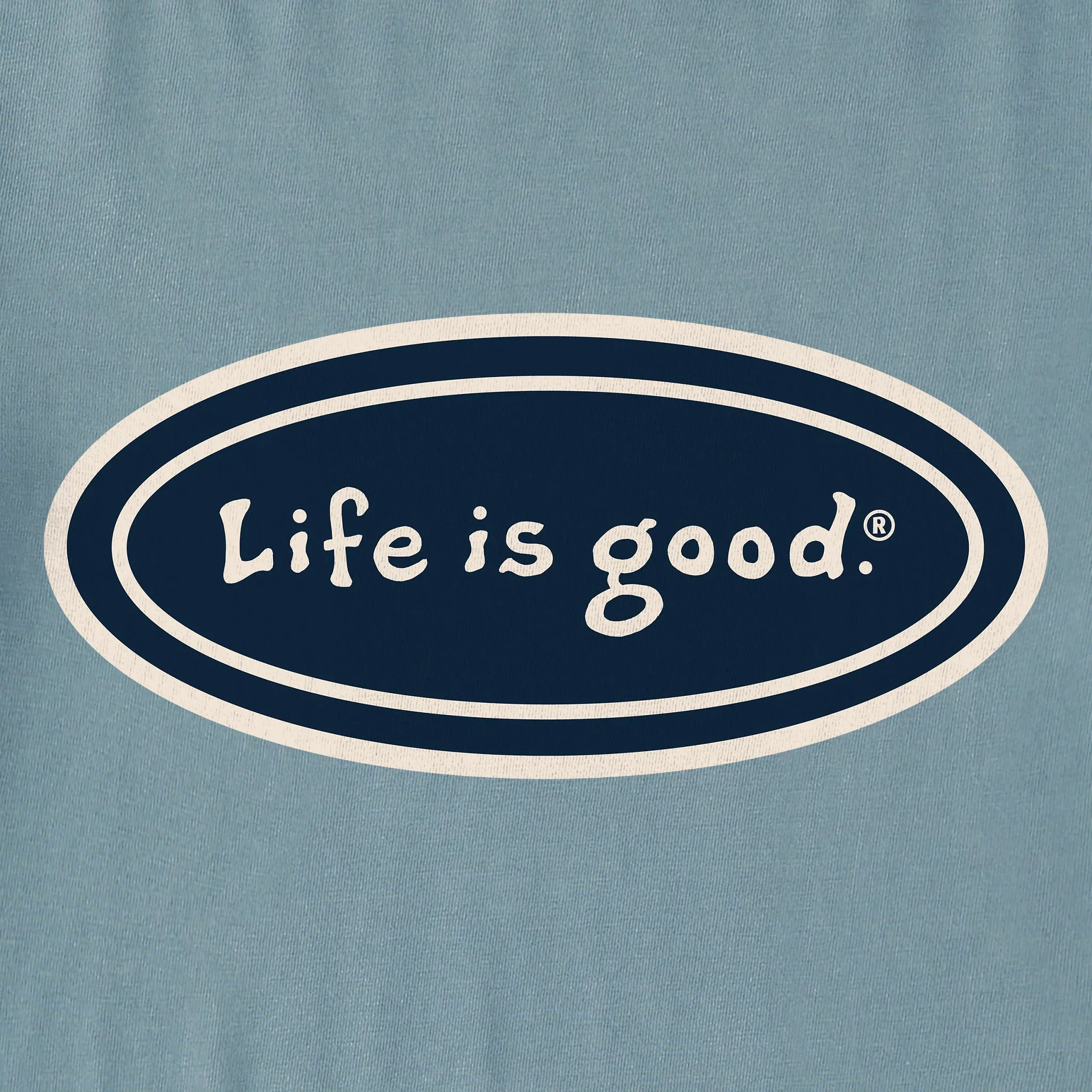 Men's LIG Vintage Oval Simply True Fleece Crew LIFE IS GOOD