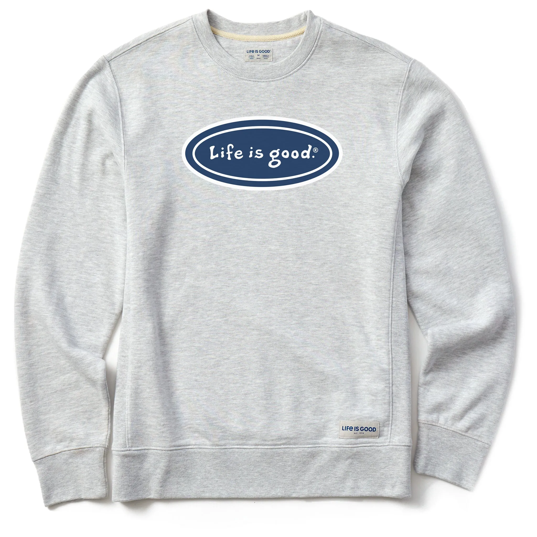 Men's LIG Vintage Oval Simply True Fleece Crew LIFE IS GOOD