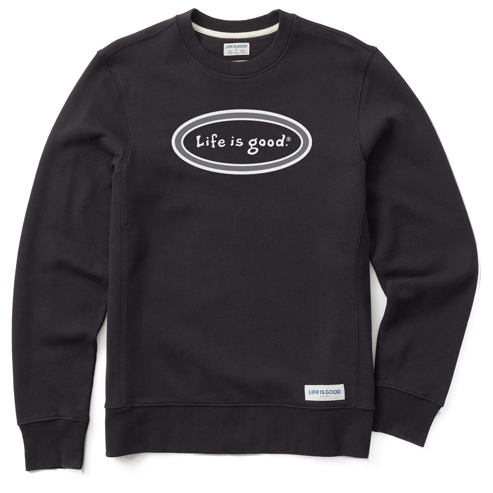 Men's LIG Vintage Oval Simply True Fleece Crew LIFE IS GOOD