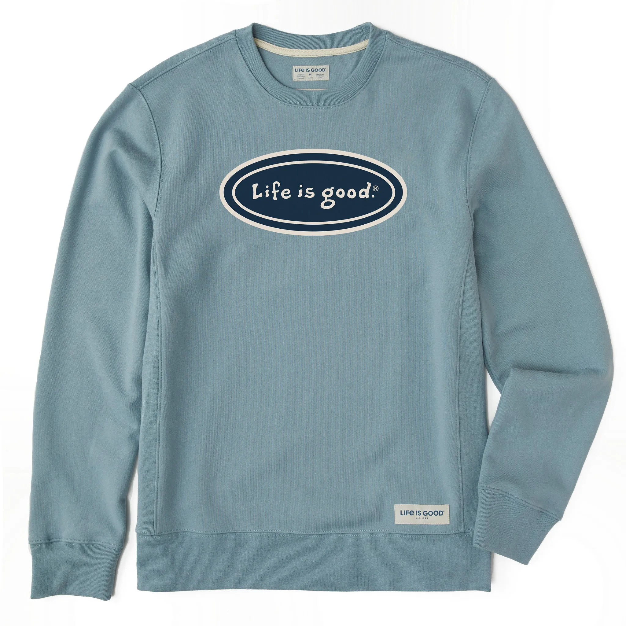 Men's LIG Vintage Oval Simply True Fleece Crew LIFE IS GOOD