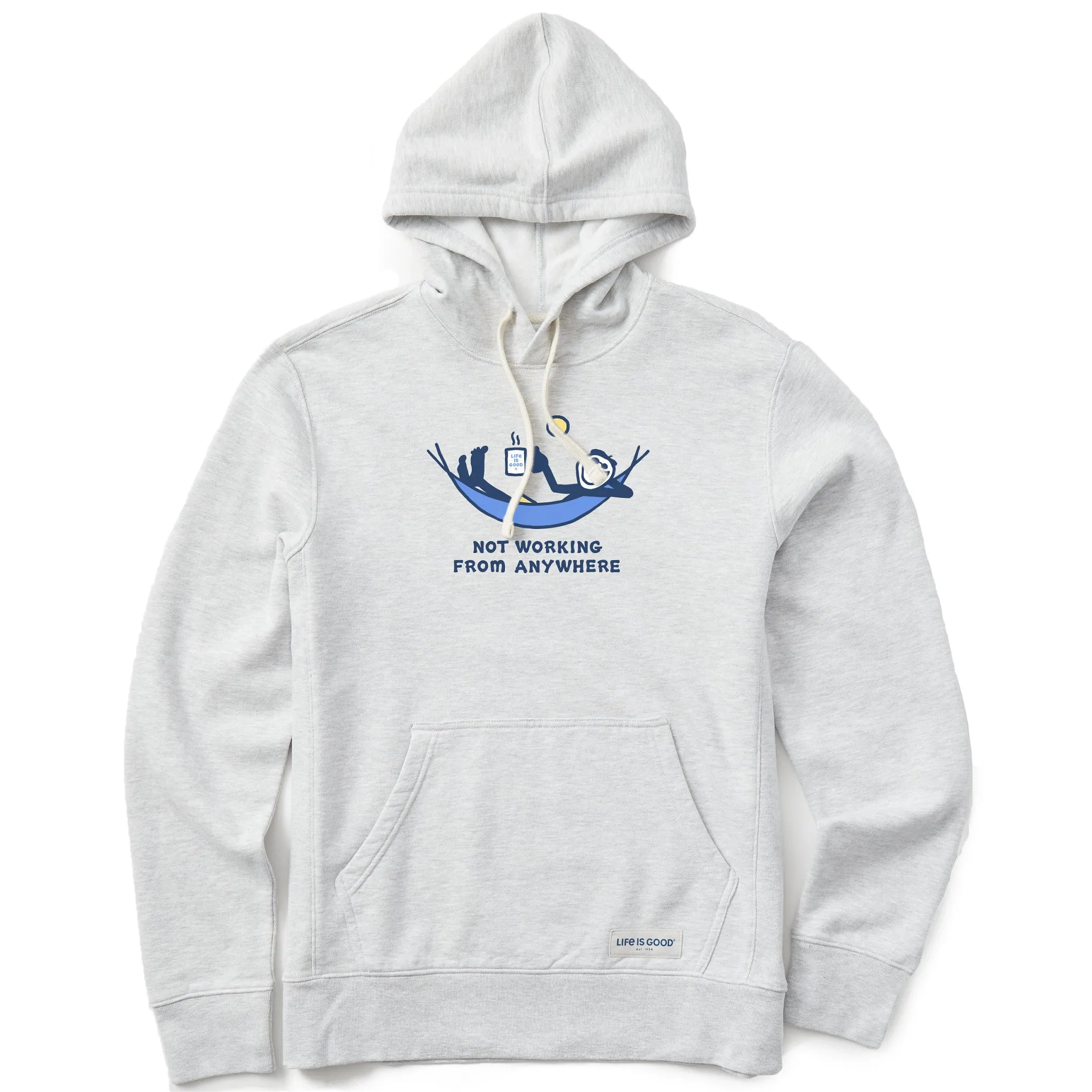 Men's Not Working Hammock Simply True Fleece Hoodie LIFE IS GOOD