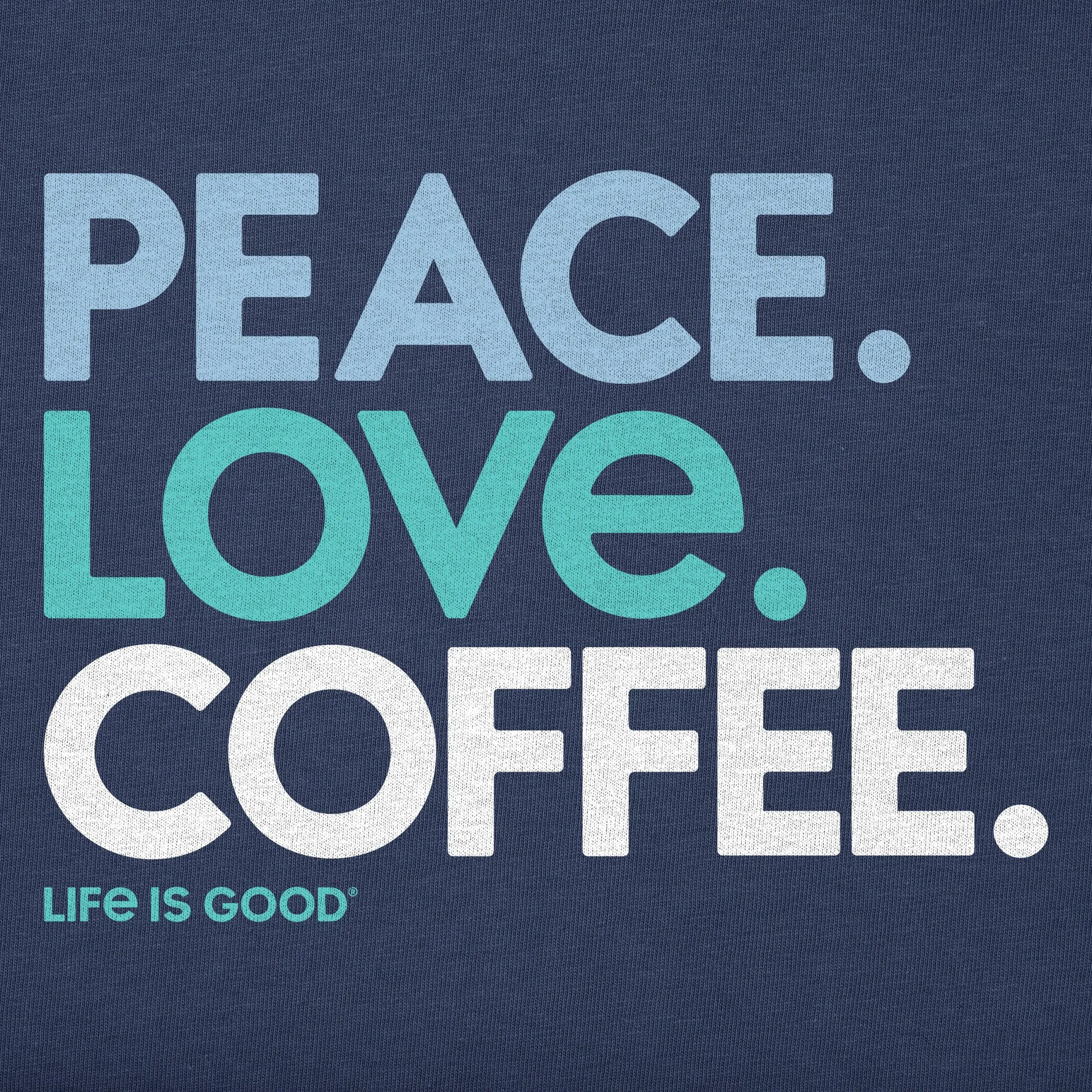Men's Peace Love Coffee Simply True Fleece Hoodie LIFE IS GOOD