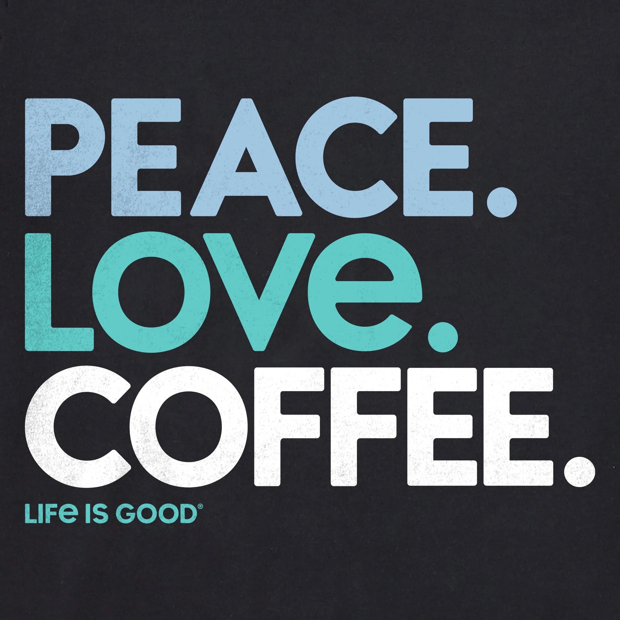 Men's Peace Love Coffee Simply True Fleece Hoodie LIFE IS GOOD
