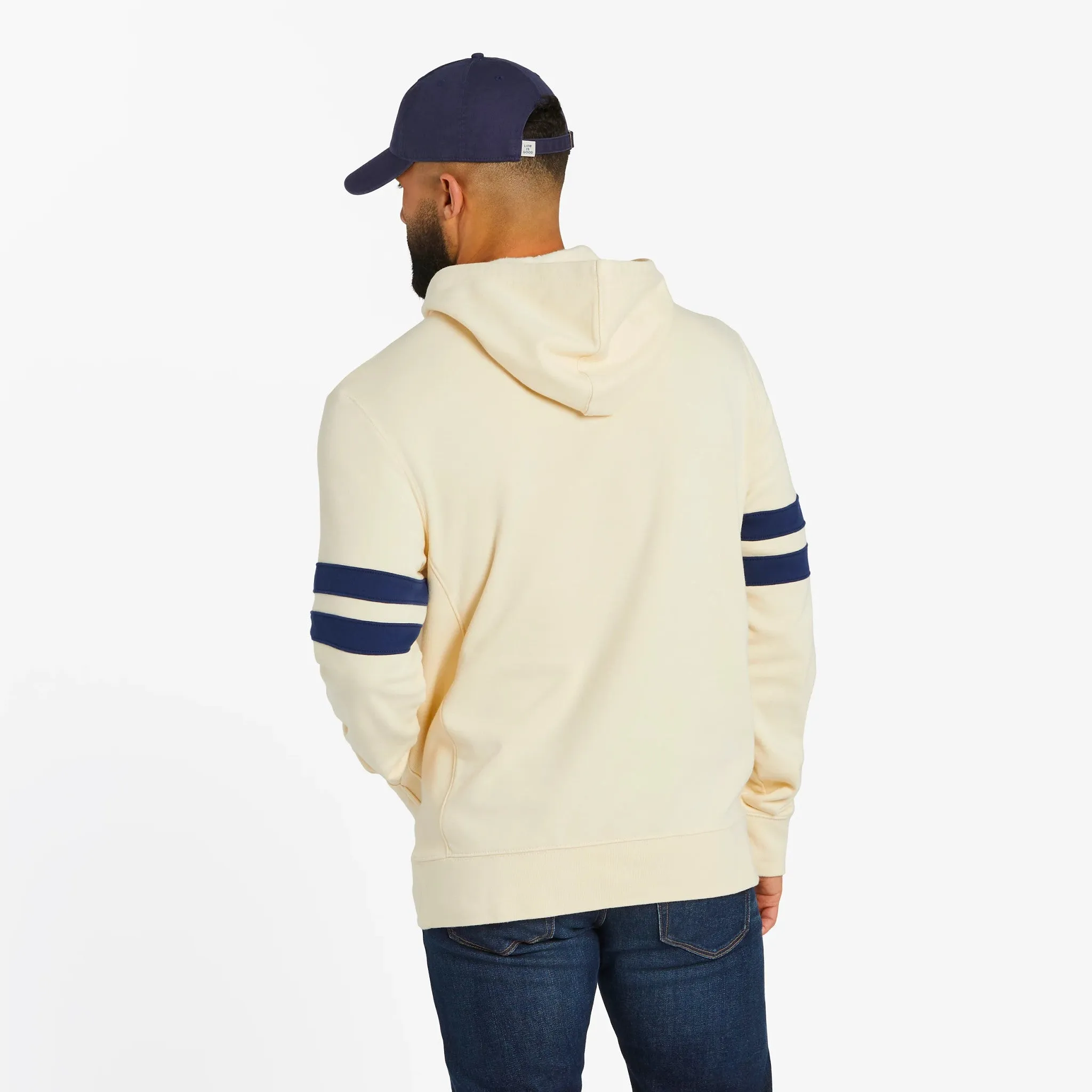 Men's Positive State Retro Simply True Fleece Hoodie LIFE IS GOOD