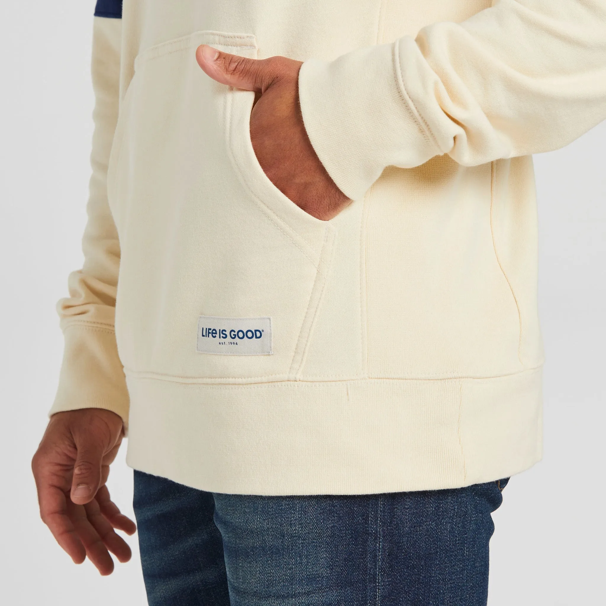 Men's Positive State Retro Simply True Fleece Hoodie LIFE IS GOOD