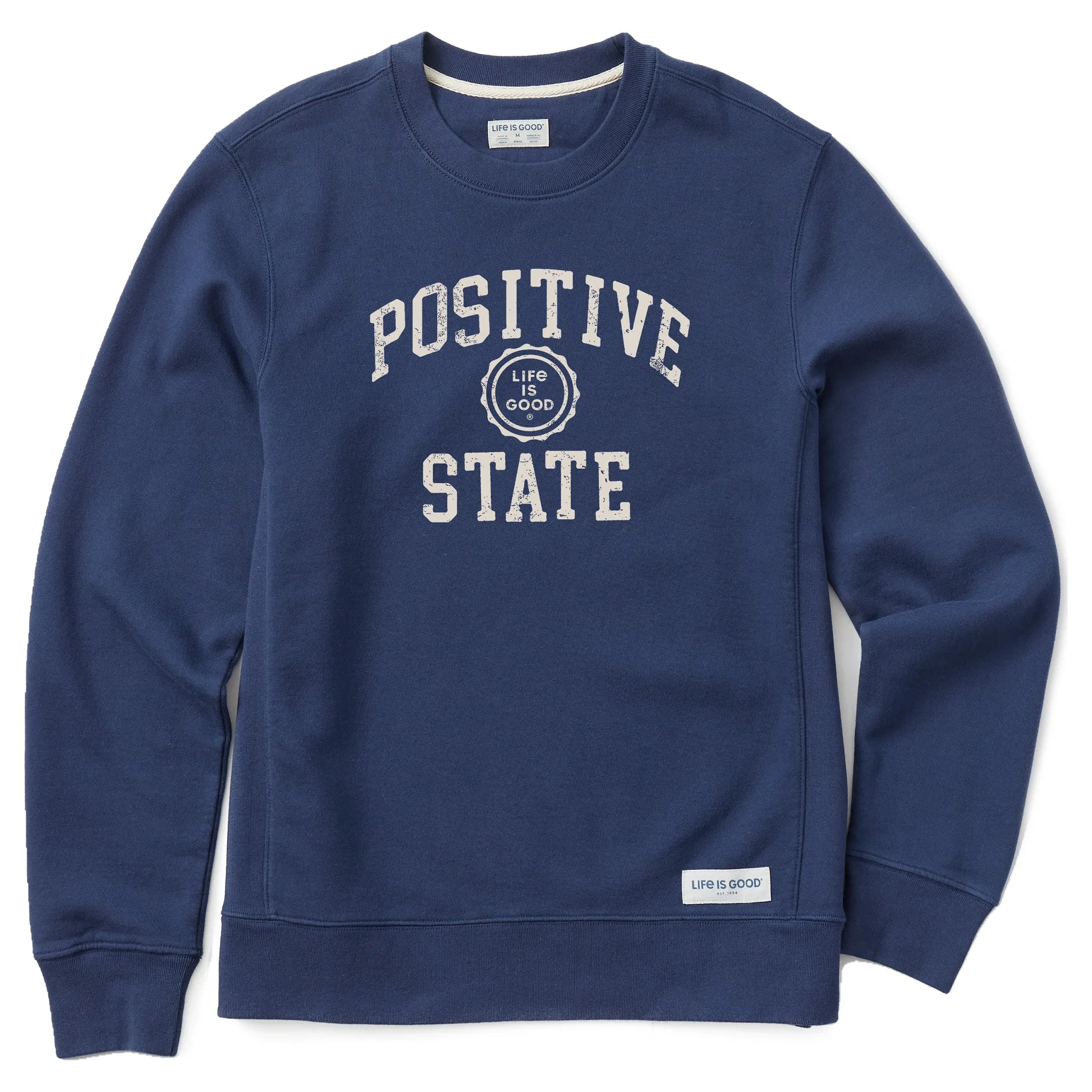 Men's Positive State Simply True Fleece Crew LIFE IS GOOD