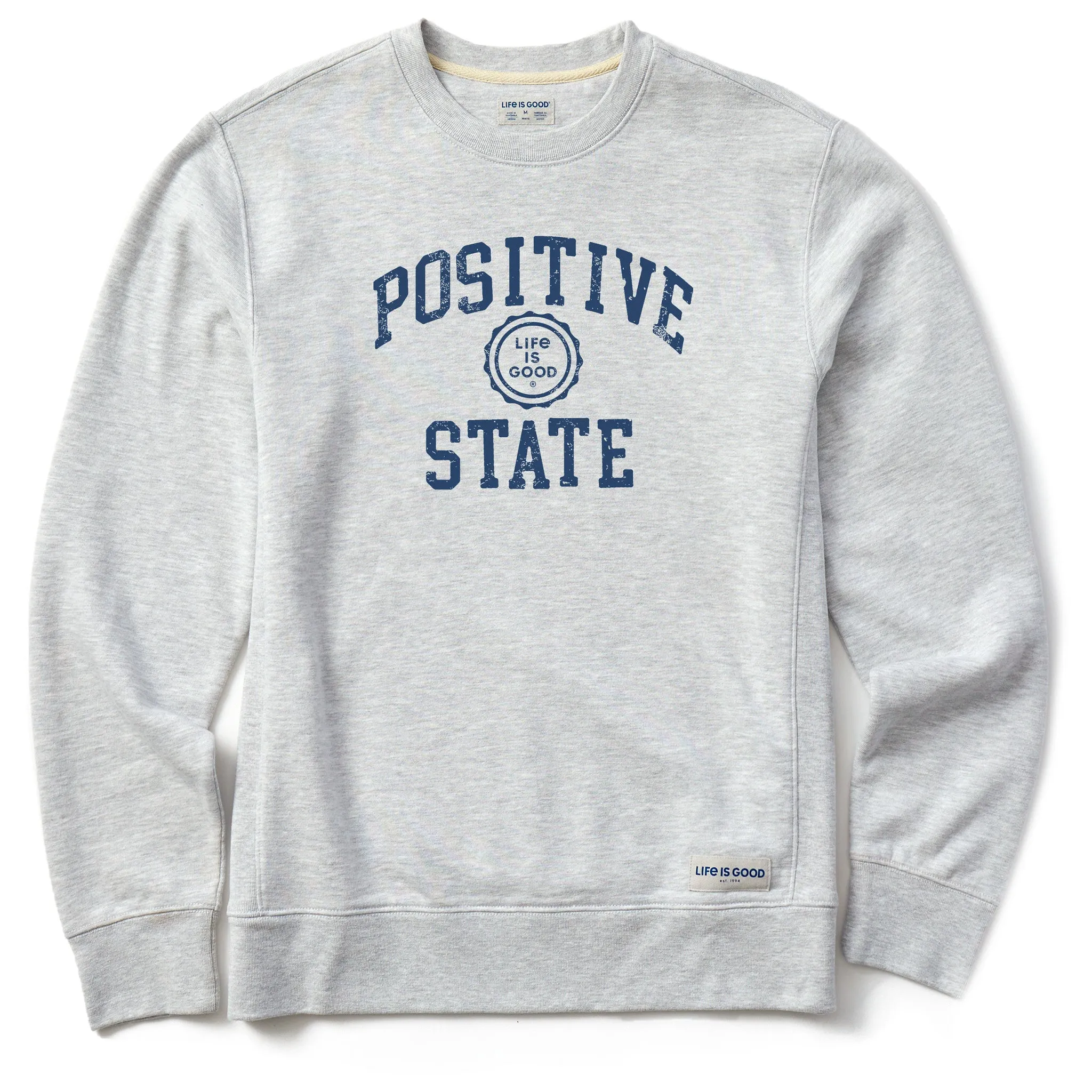 Men's Positive State Simply True Fleece Crew LIFE IS GOOD