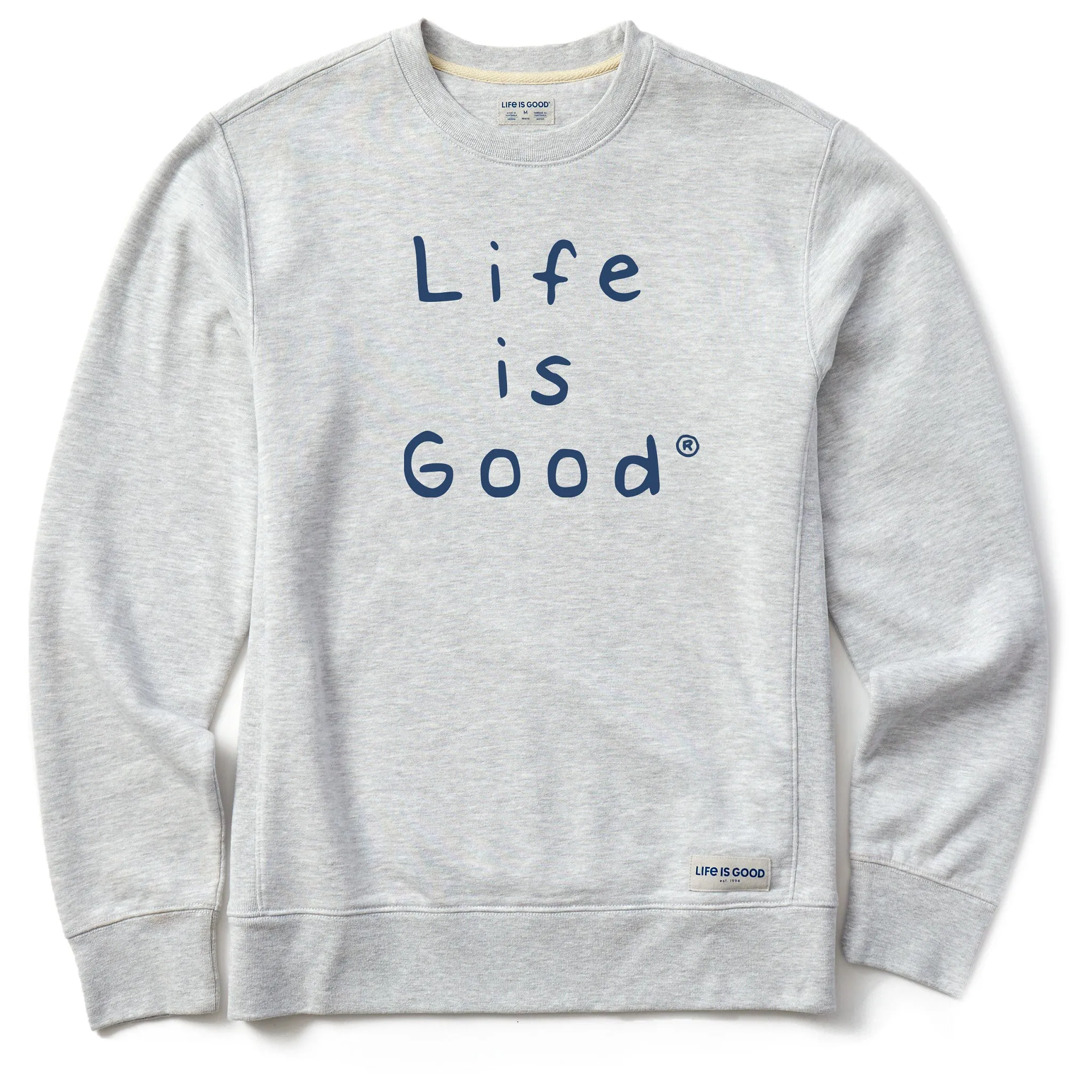 Men's Quirky Stacked LIG Simply True Fleece Crew LIFE IS GOOD
