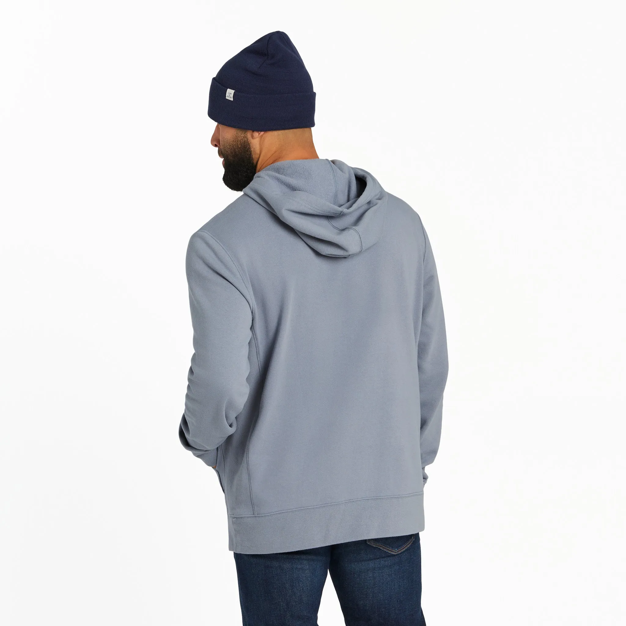 Men's Retro Mountainscape Simply True Fleece Hoodie LIFE IS GOOD