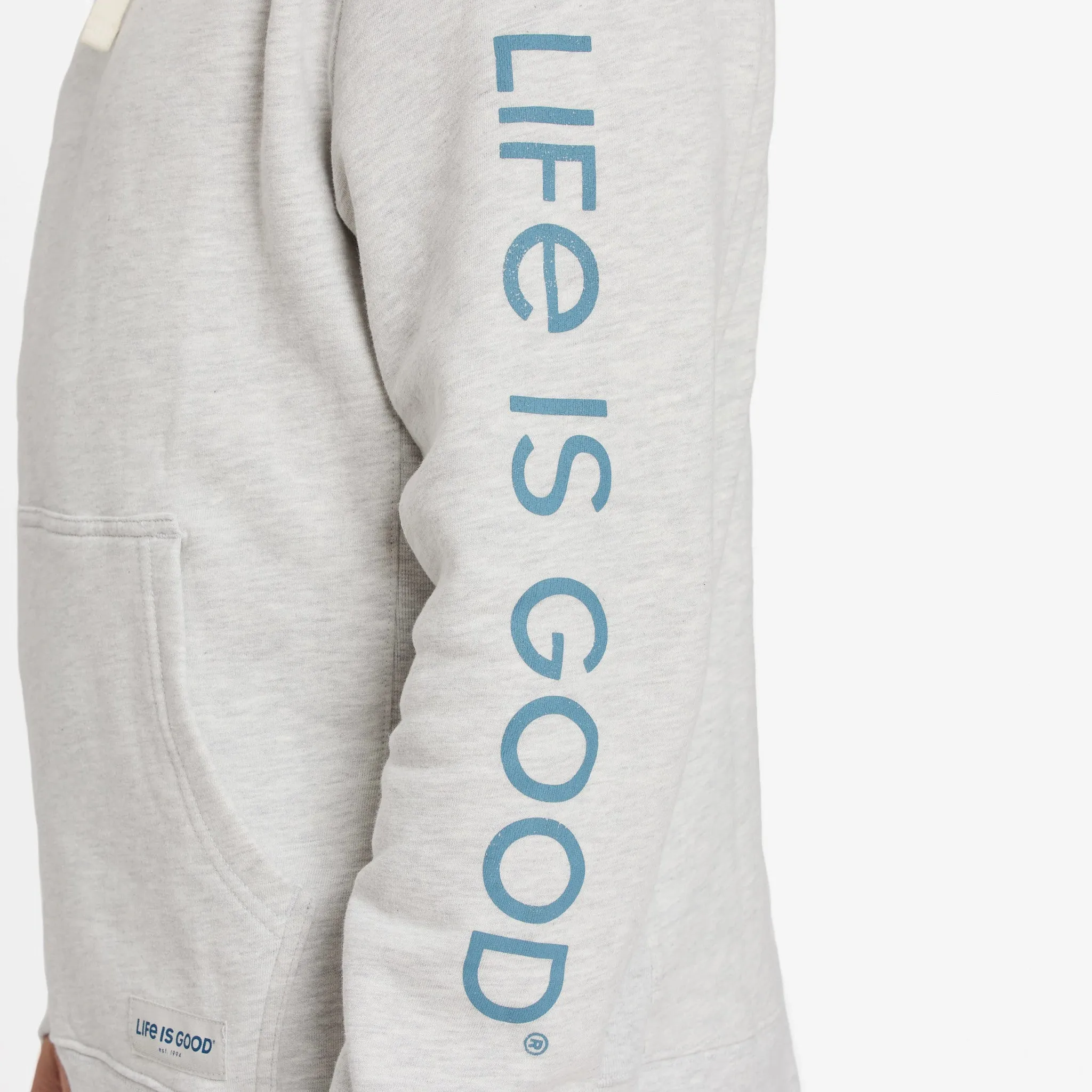 Men's Retro Palms Sun Simply True Fleece Hoodie LIFE IS GOOD
