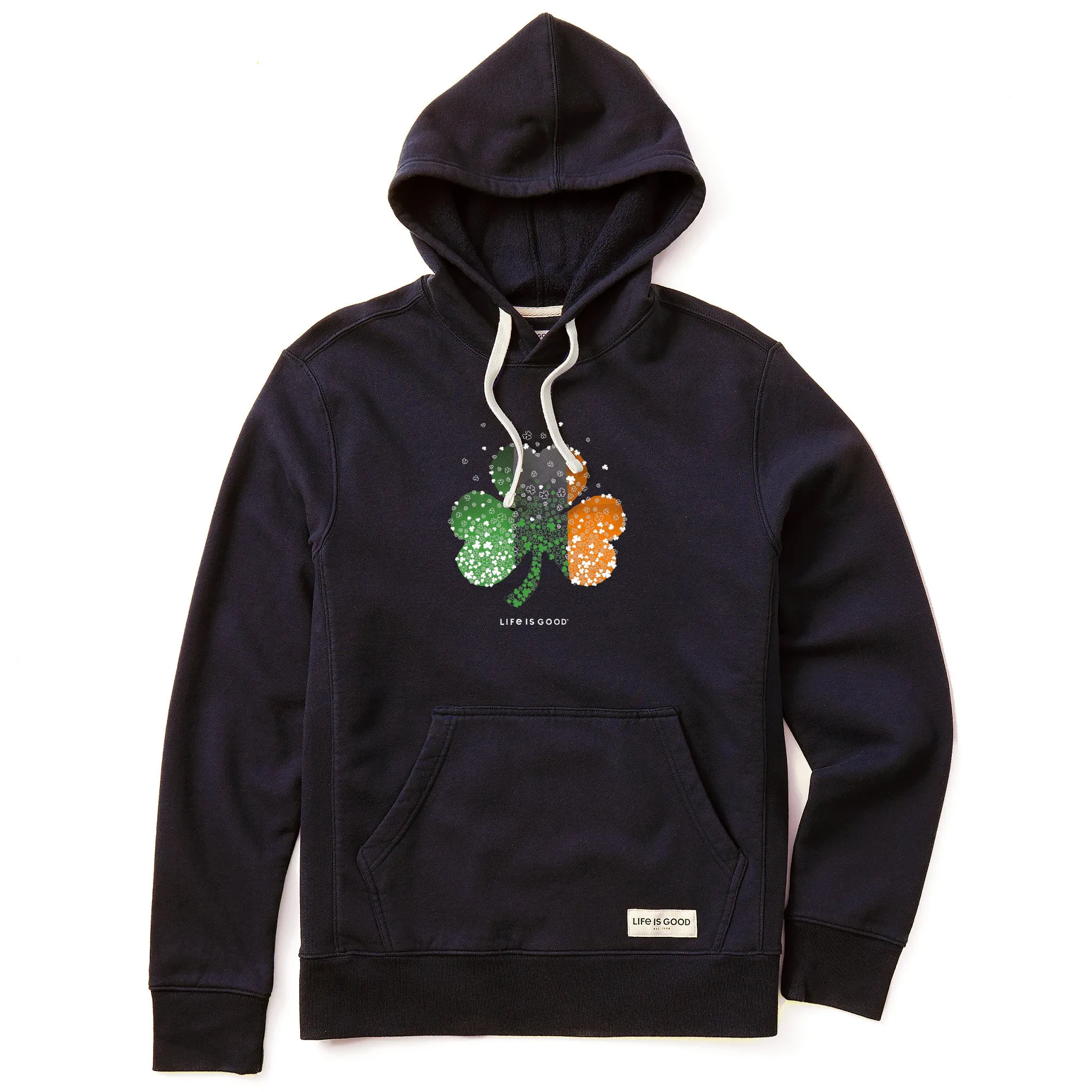 Men's Shamrock of Shamrocks Simply True Fleece Hoodie LIFE IS GOOD