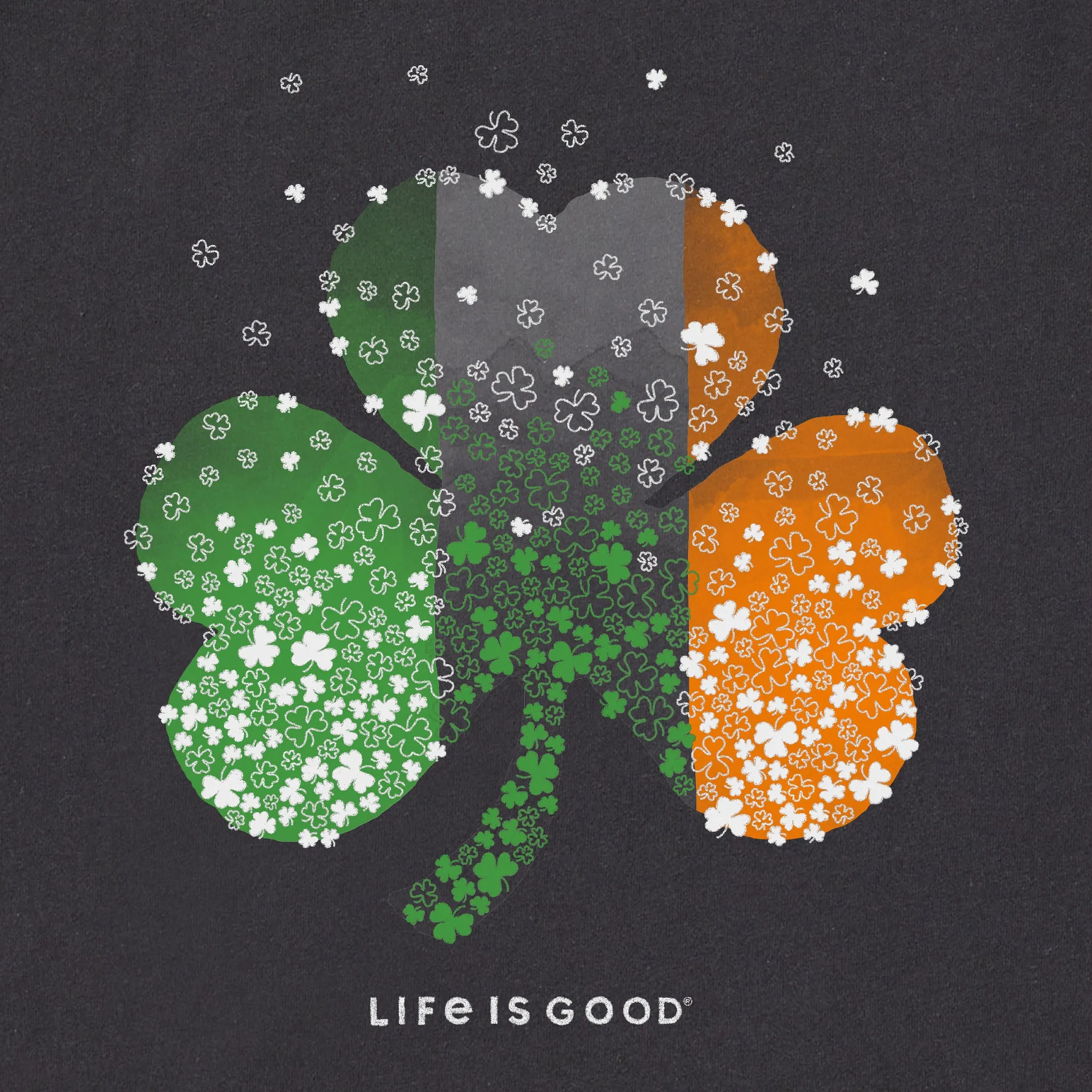 Men's Shamrock of Shamrocks Simply True Fleece Hoodie LIFE IS GOOD