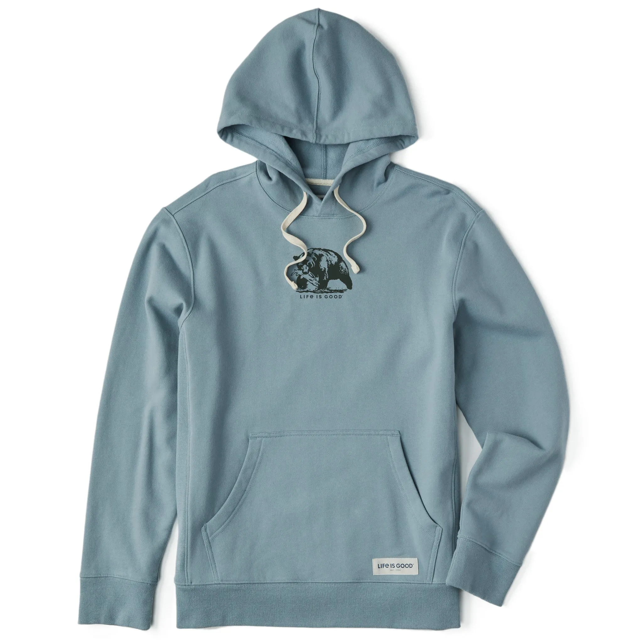 Men's Simple Bear Simply True Fleece Hoodie LIFE IS GOOD
