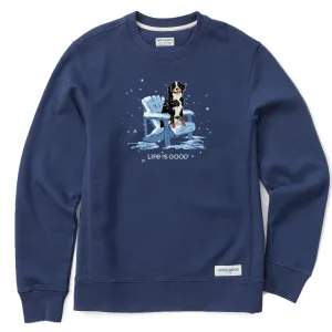 Men's Snowy Adirondack Bernese Simply True Fleece Crew LIFE IS GOOD