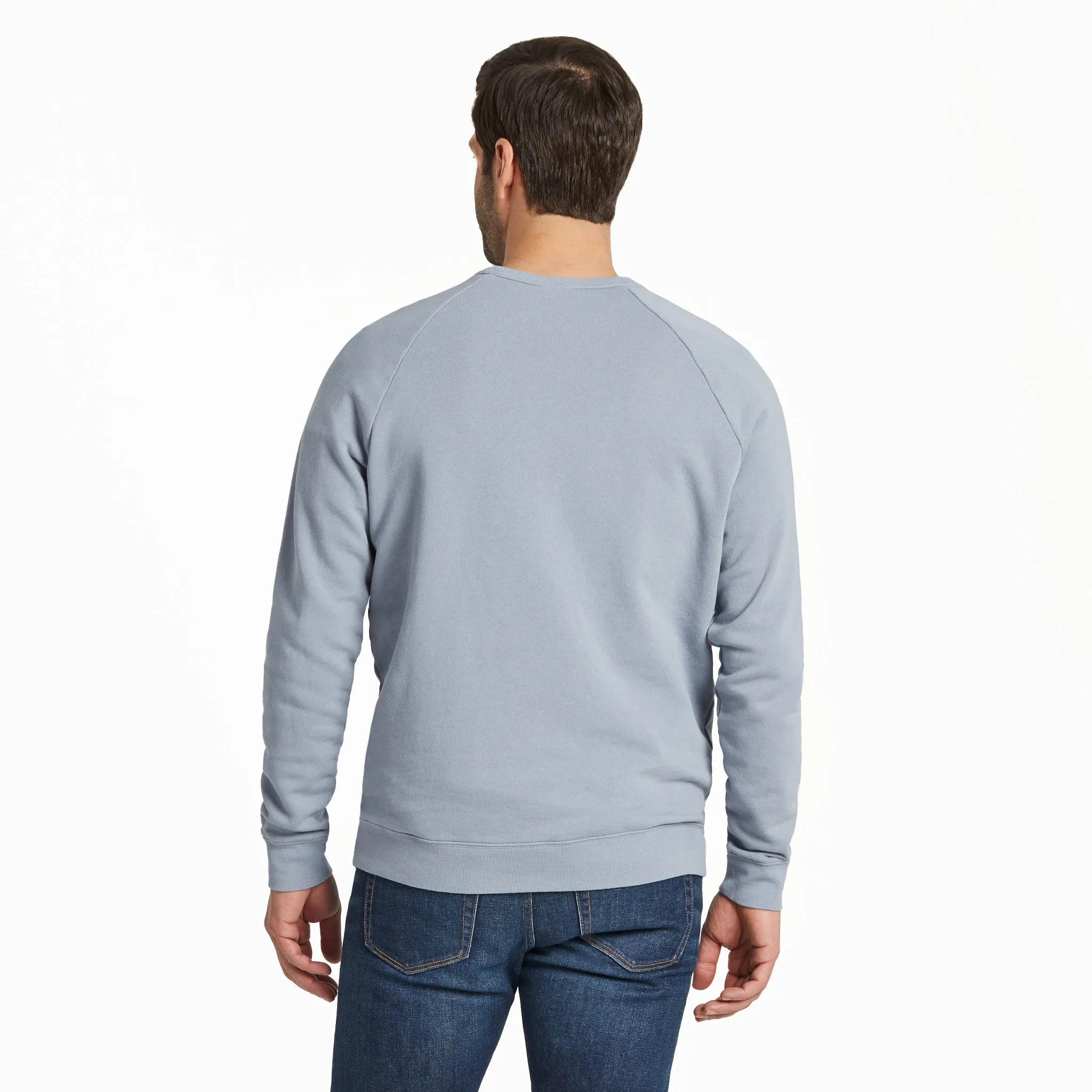 Men's Solid French Terry Crew LIFE IS GOOD