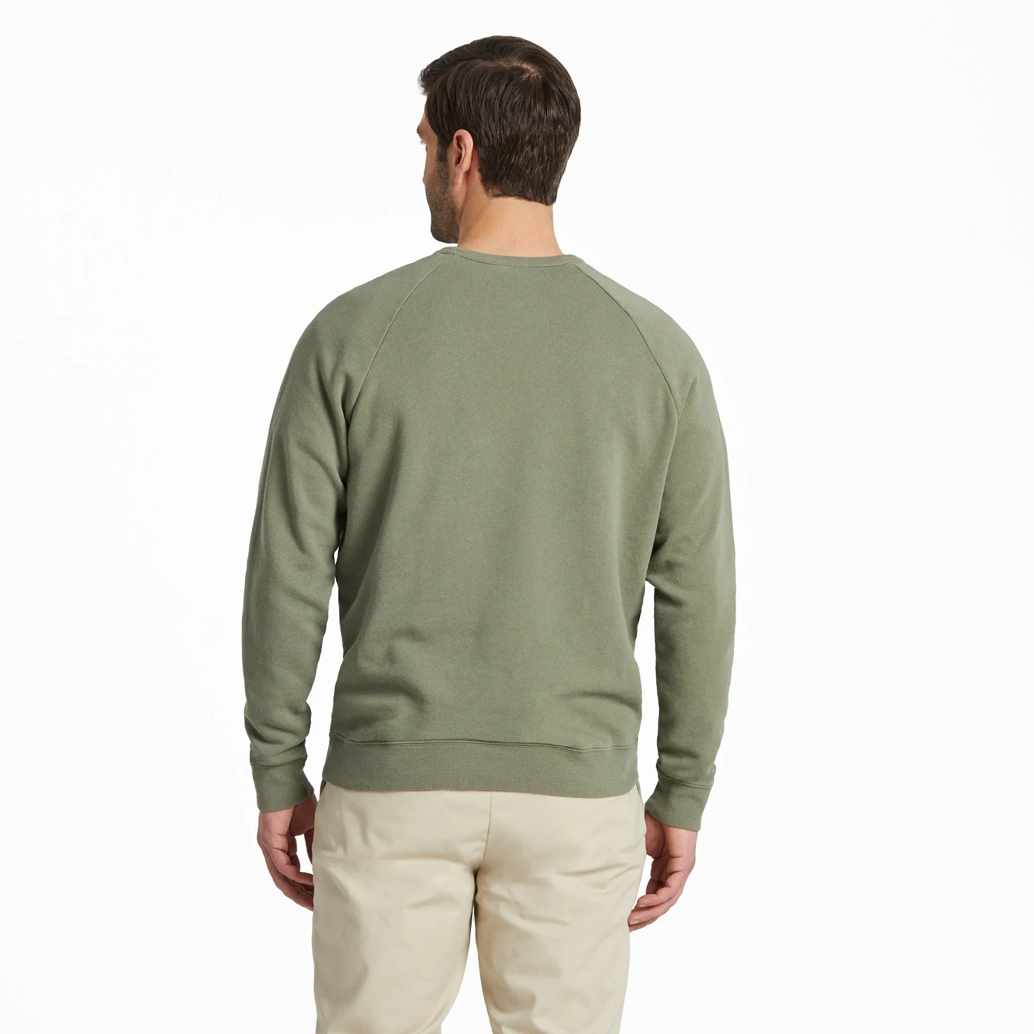 Men's Solid French Terry Crew LIFE IS GOOD