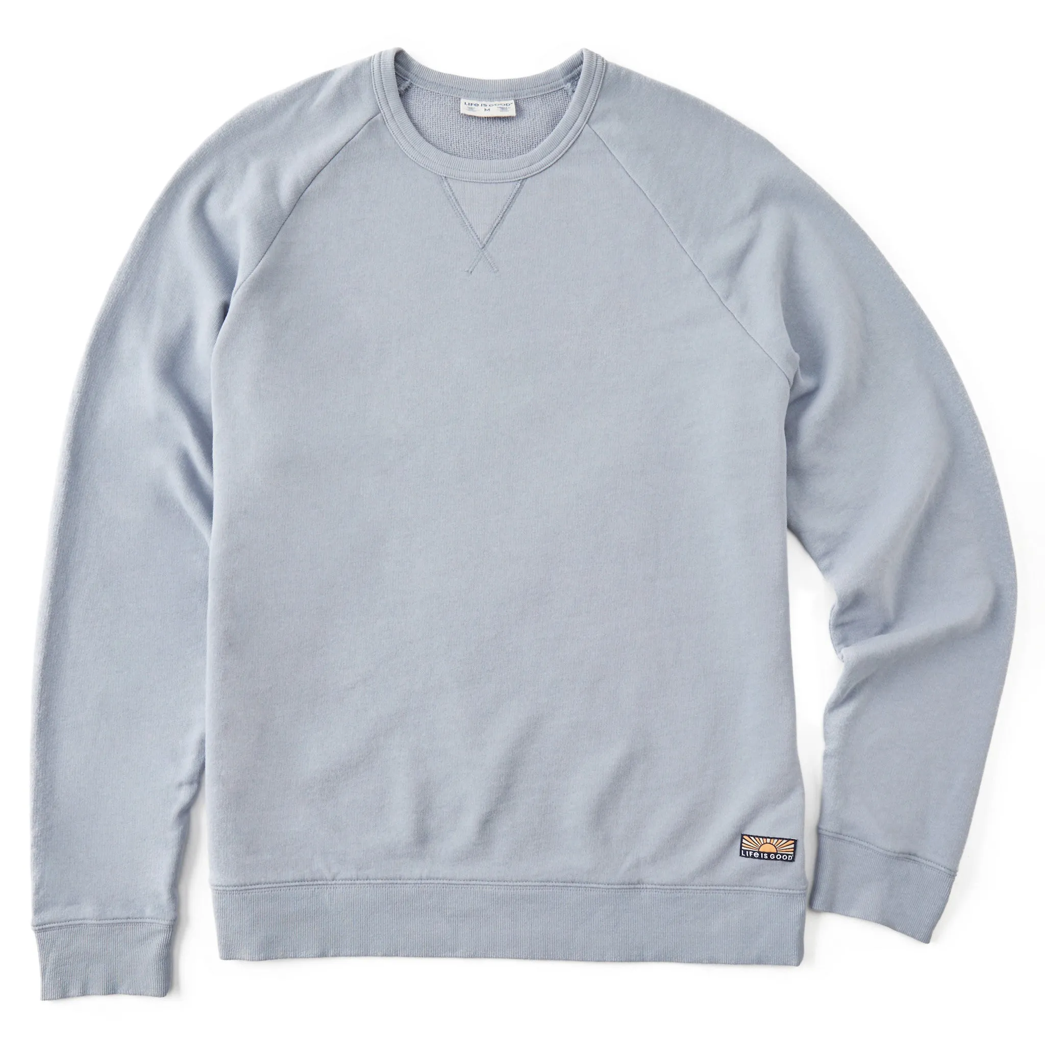 Men's Solid French Terry Crew LIFE IS GOOD