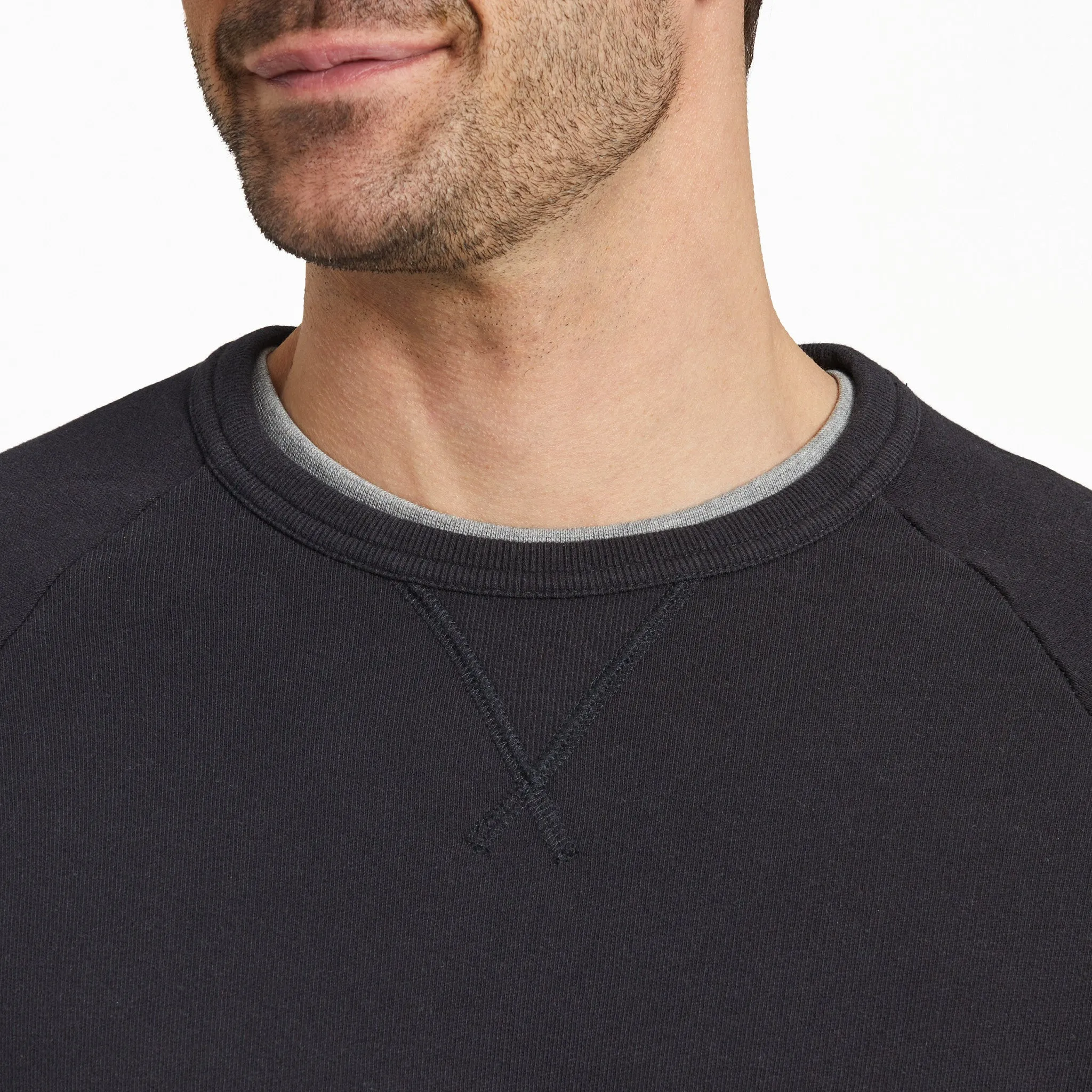 Men's Solid French Terry Crew LIFE IS GOOD