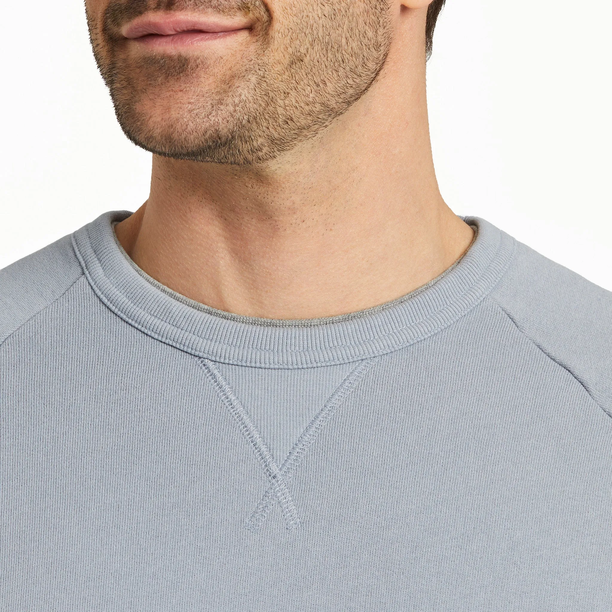 Men's Solid French Terry Crew LIFE IS GOOD