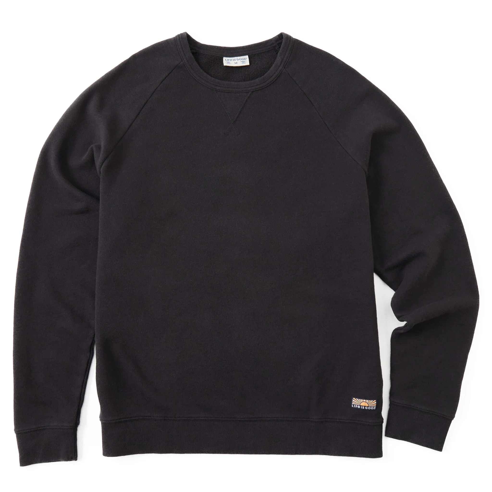 Men's Solid French Terry Crew LIFE IS GOOD