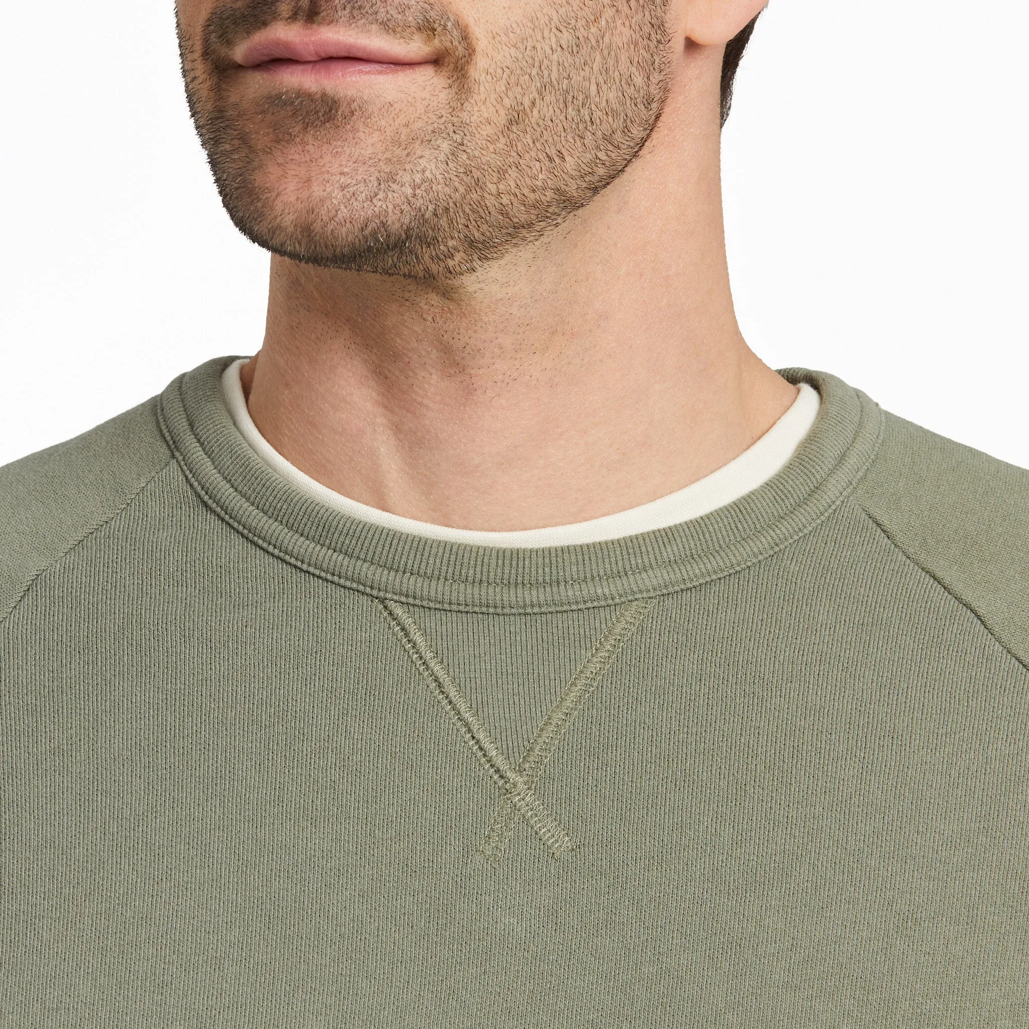 Men's Solid French Terry Crew LIFE IS GOOD