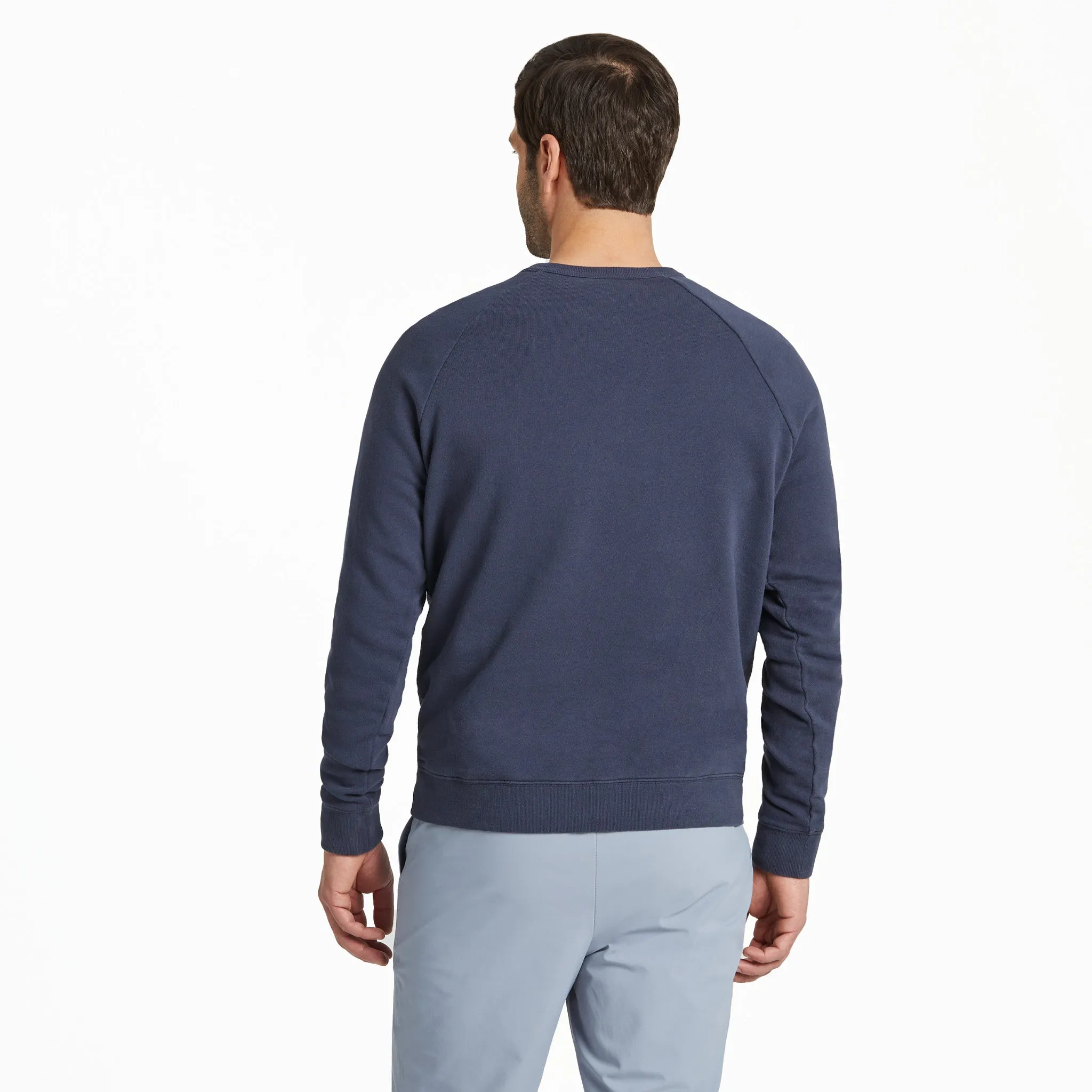Men's Solid French Terry Crew LIFE IS GOOD