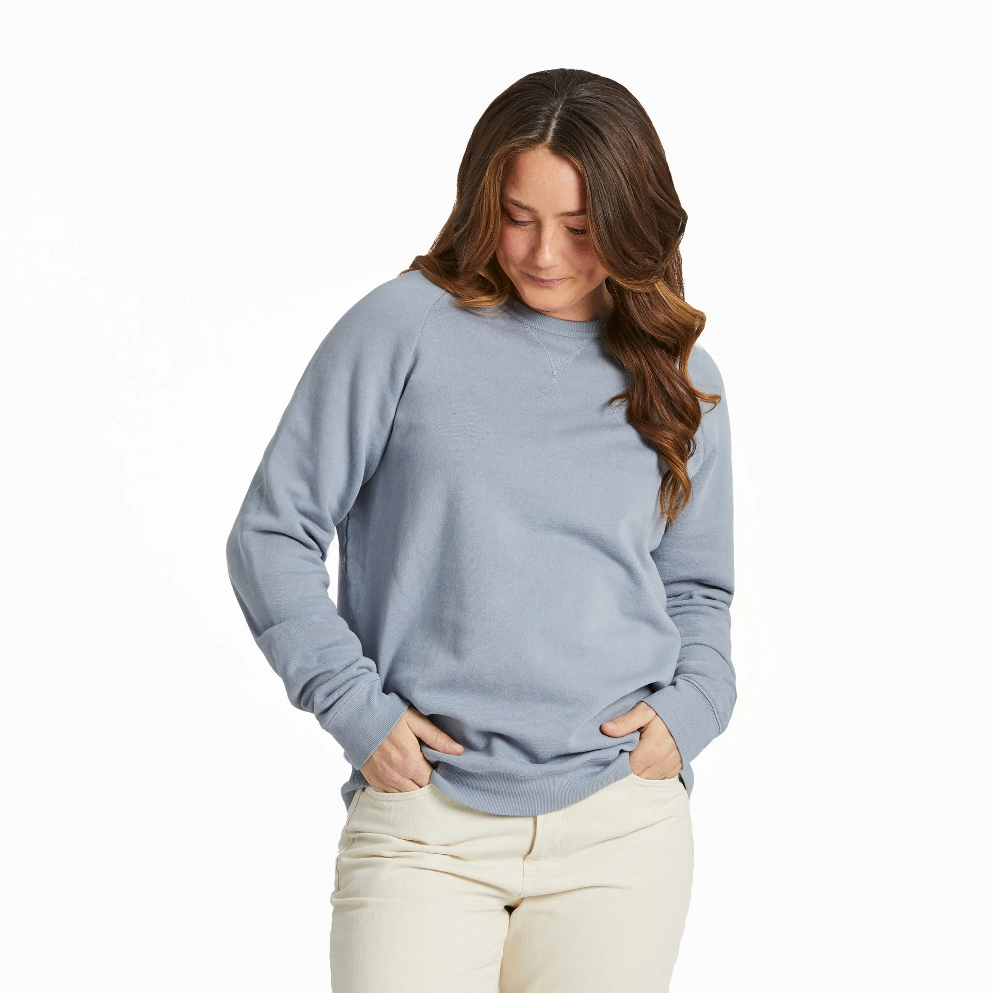 Men's Solid French Terry Crew LIFE IS GOOD