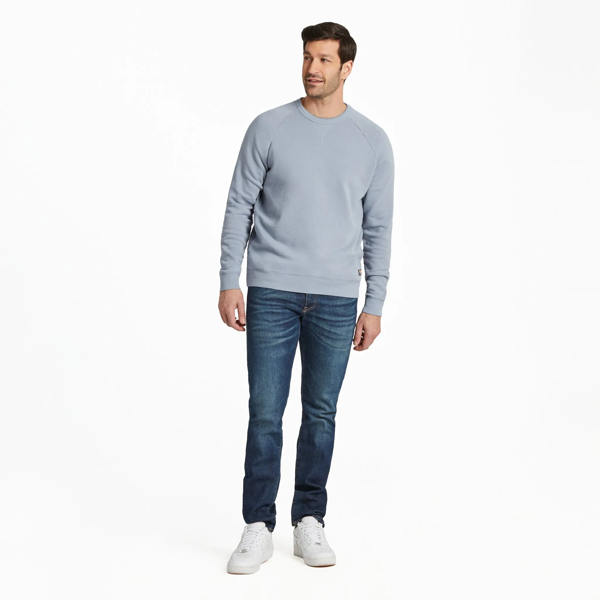 Men's Solid French Terry Crew LIFE IS GOOD