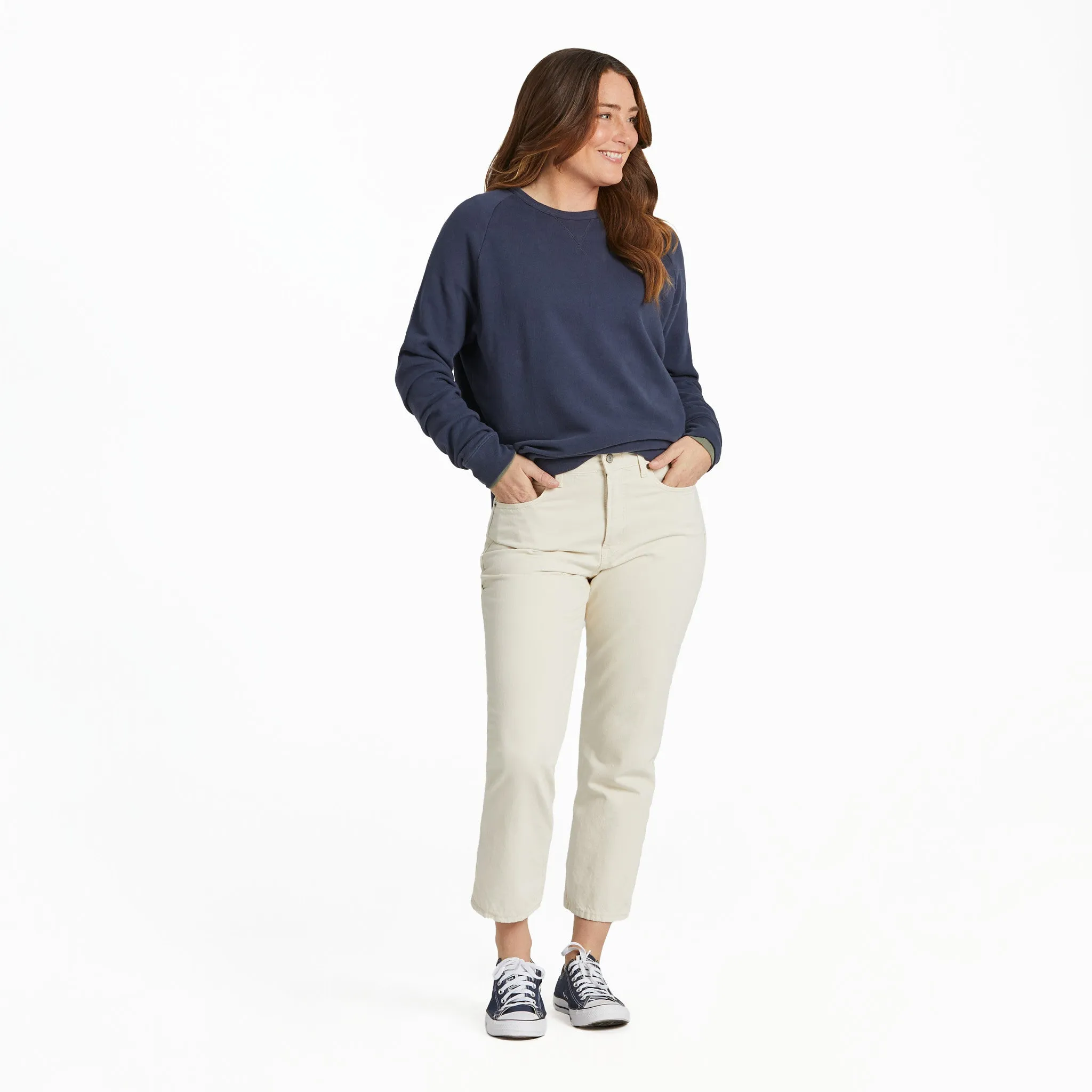 Men's Solid French Terry Crew LIFE IS GOOD
