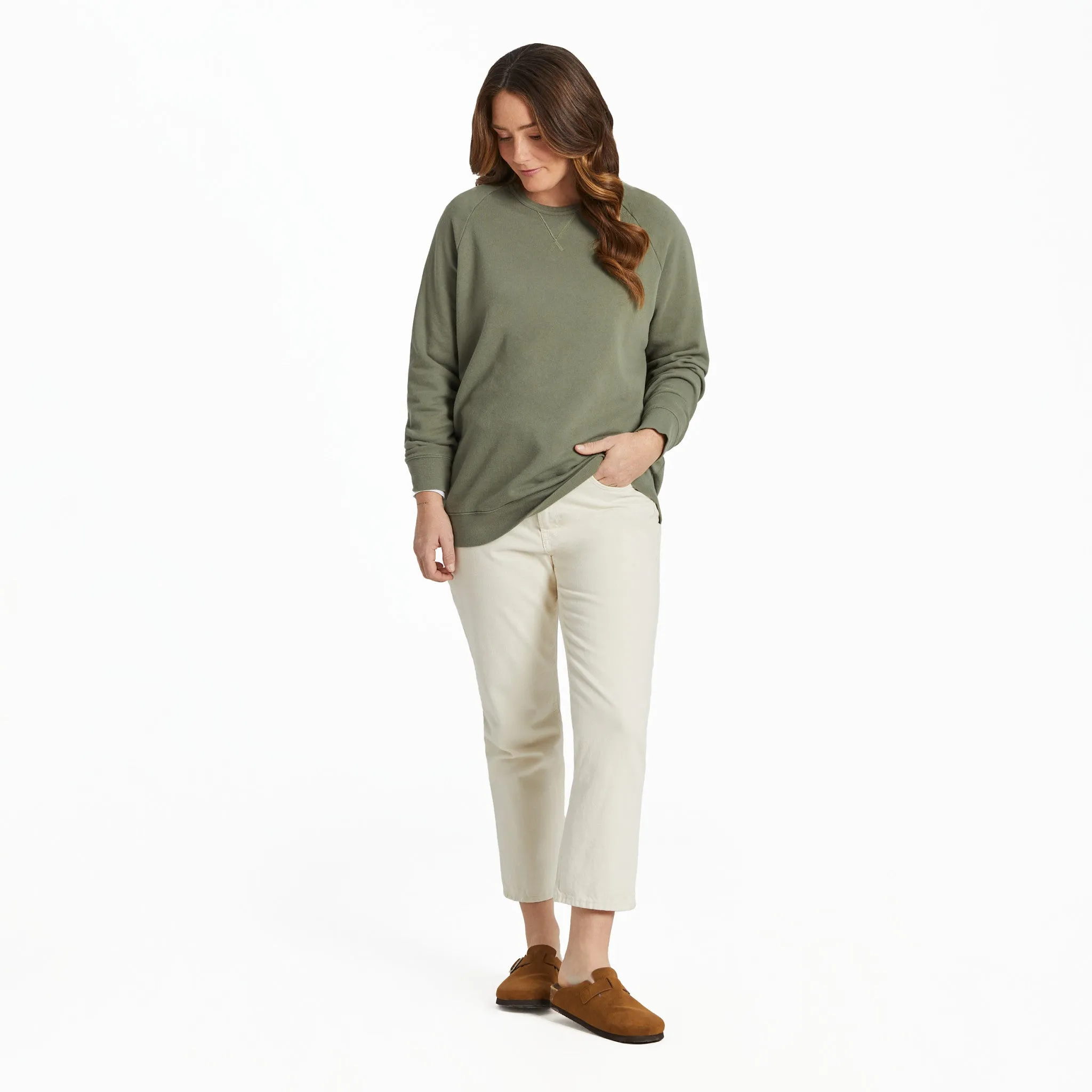 Men's Solid French Terry Crew LIFE IS GOOD