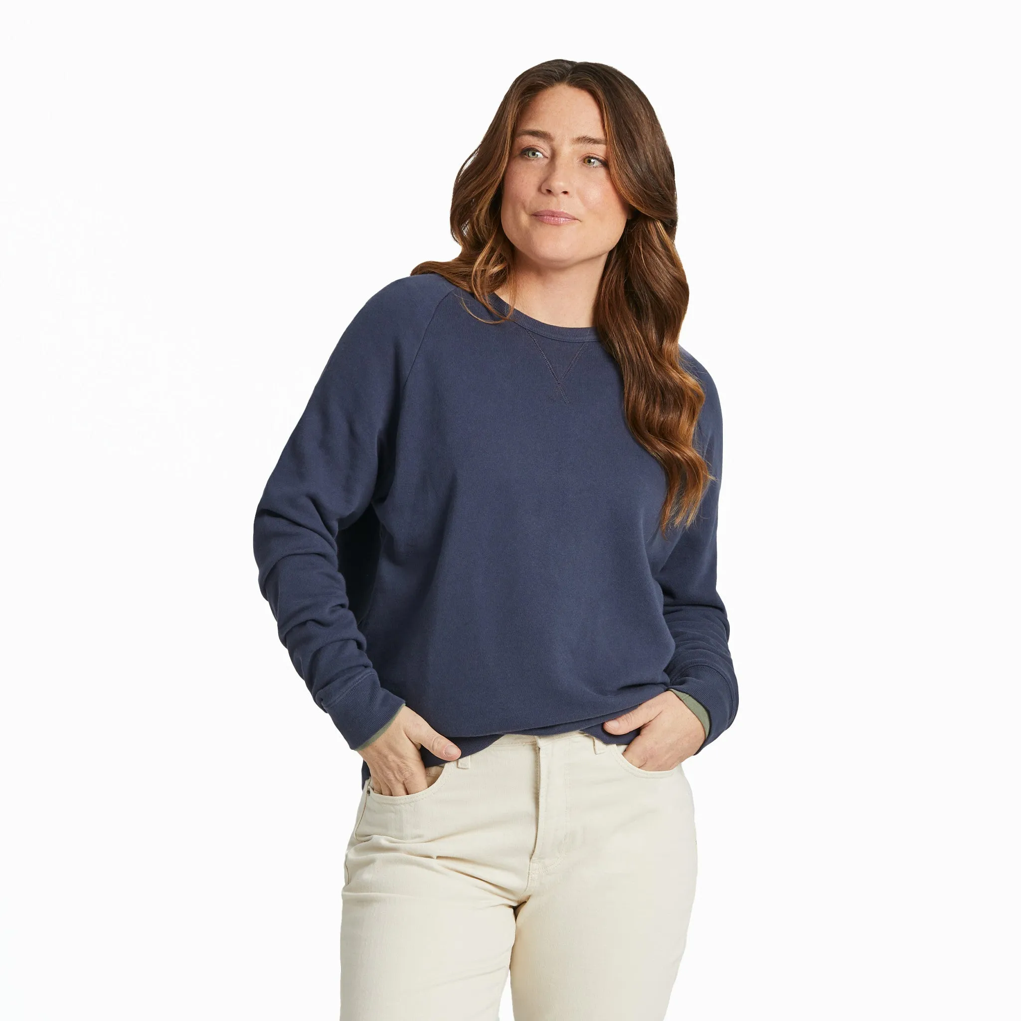 Men's Solid French Terry Crew LIFE IS GOOD