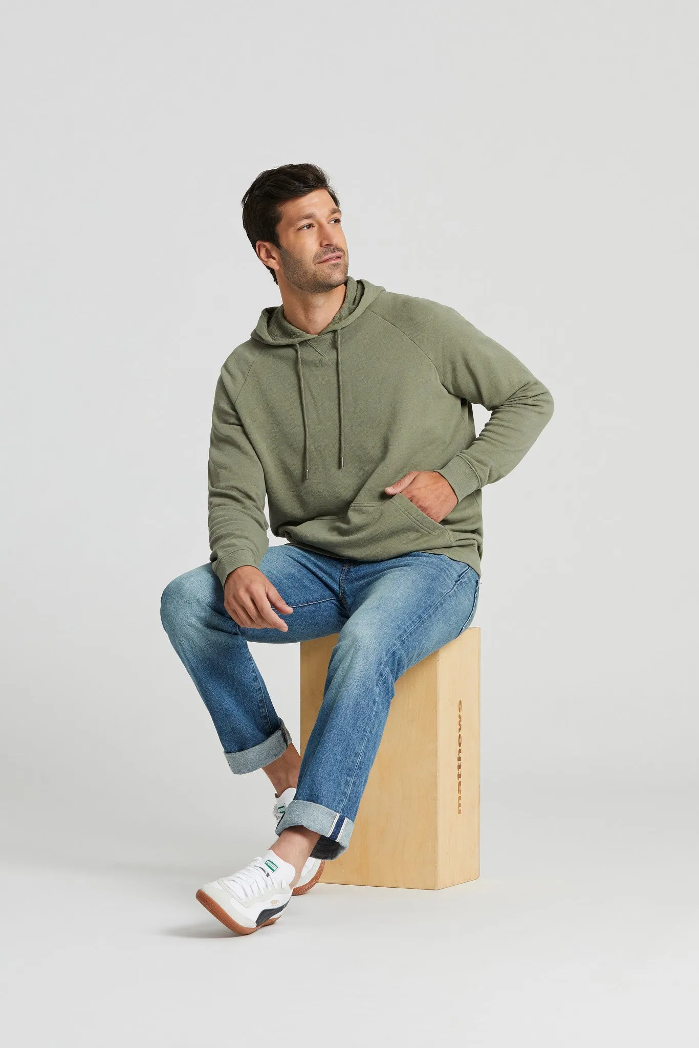Men's Solid French Terry Pullover Hoodie LIFE IS GOOD