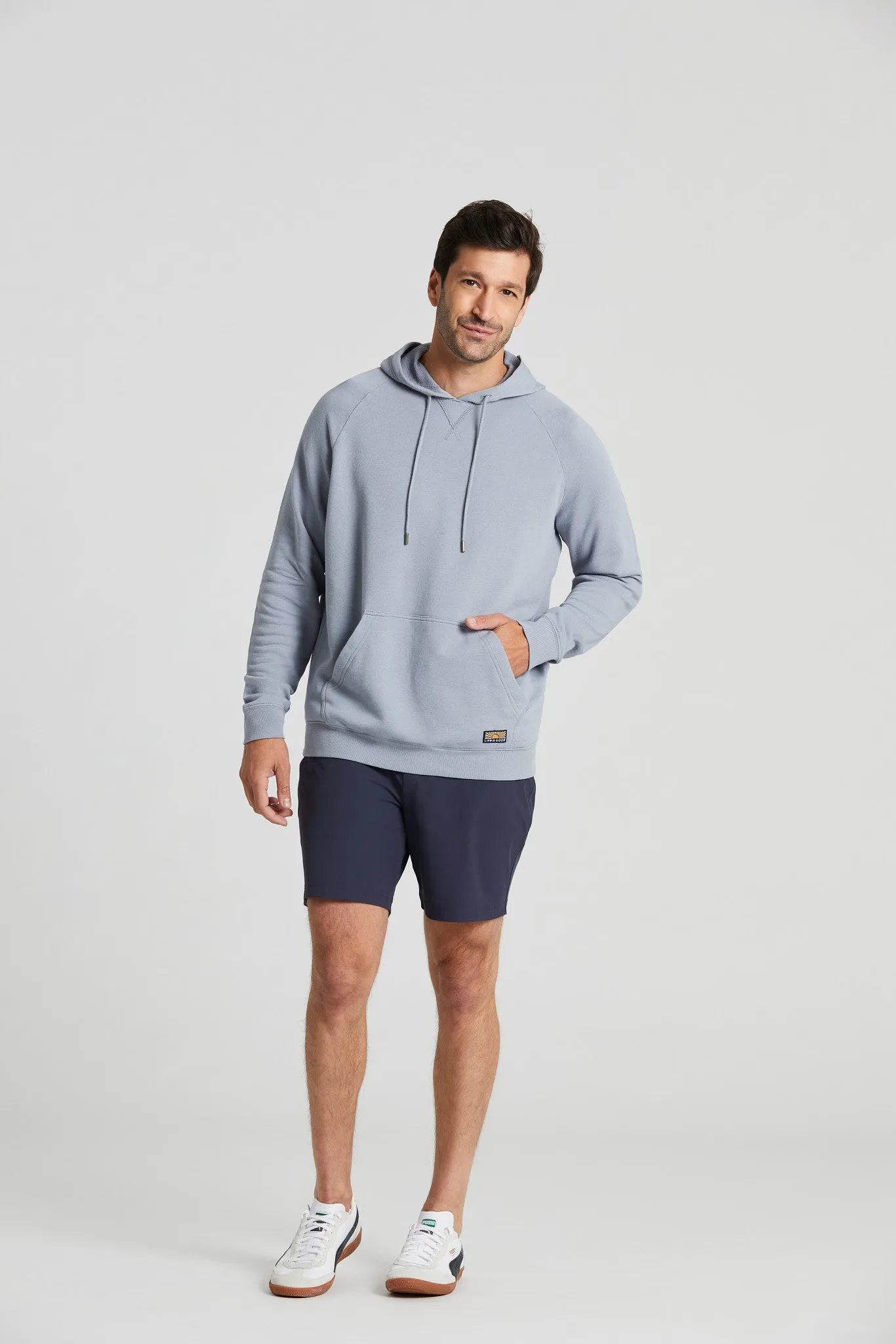 Men's Solid French Terry Pullover Hoodie LIFE IS GOOD
