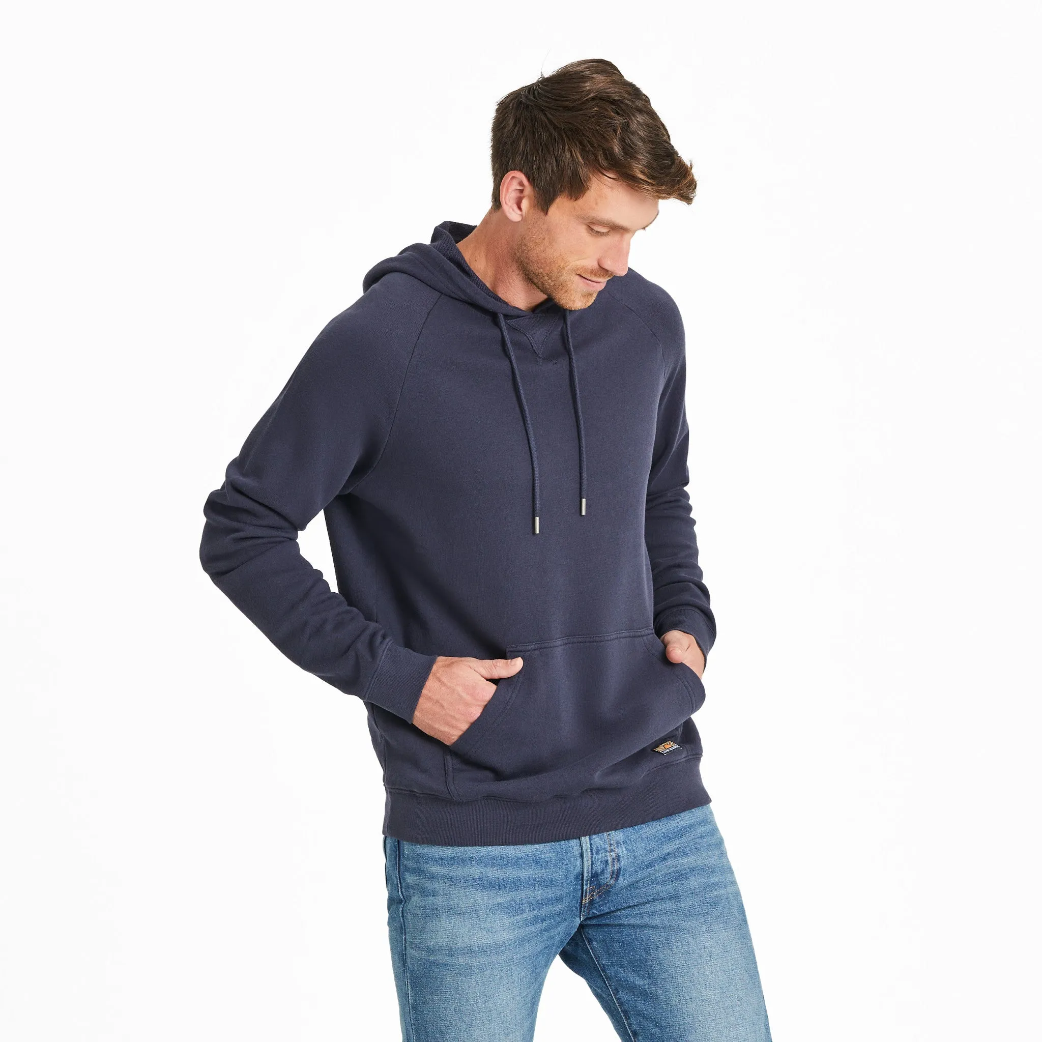 Men's Solid French Terry Pullover Hoodie LIFE IS GOOD
