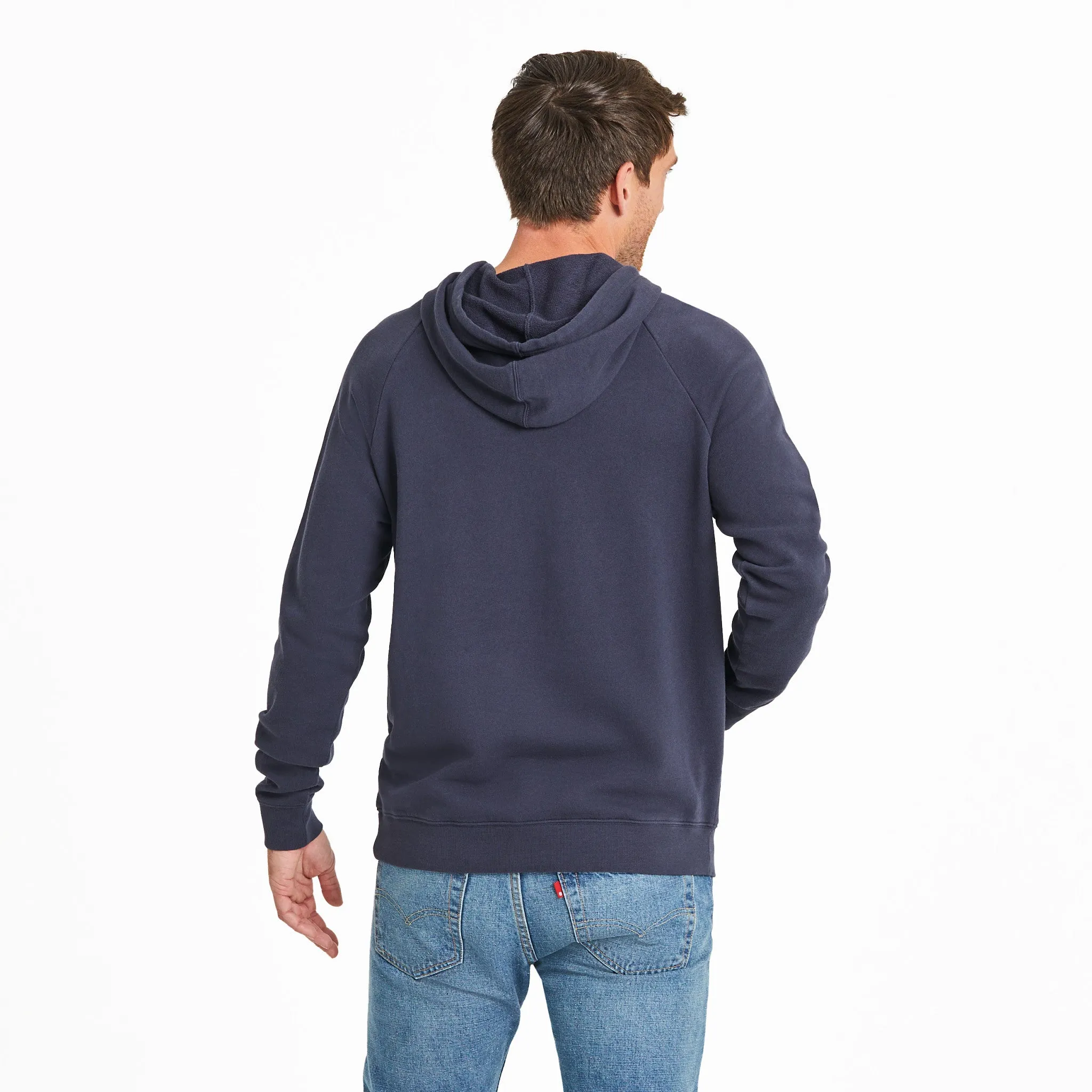 Men's Solid French Terry Pullover Hoodie LIFE IS GOOD