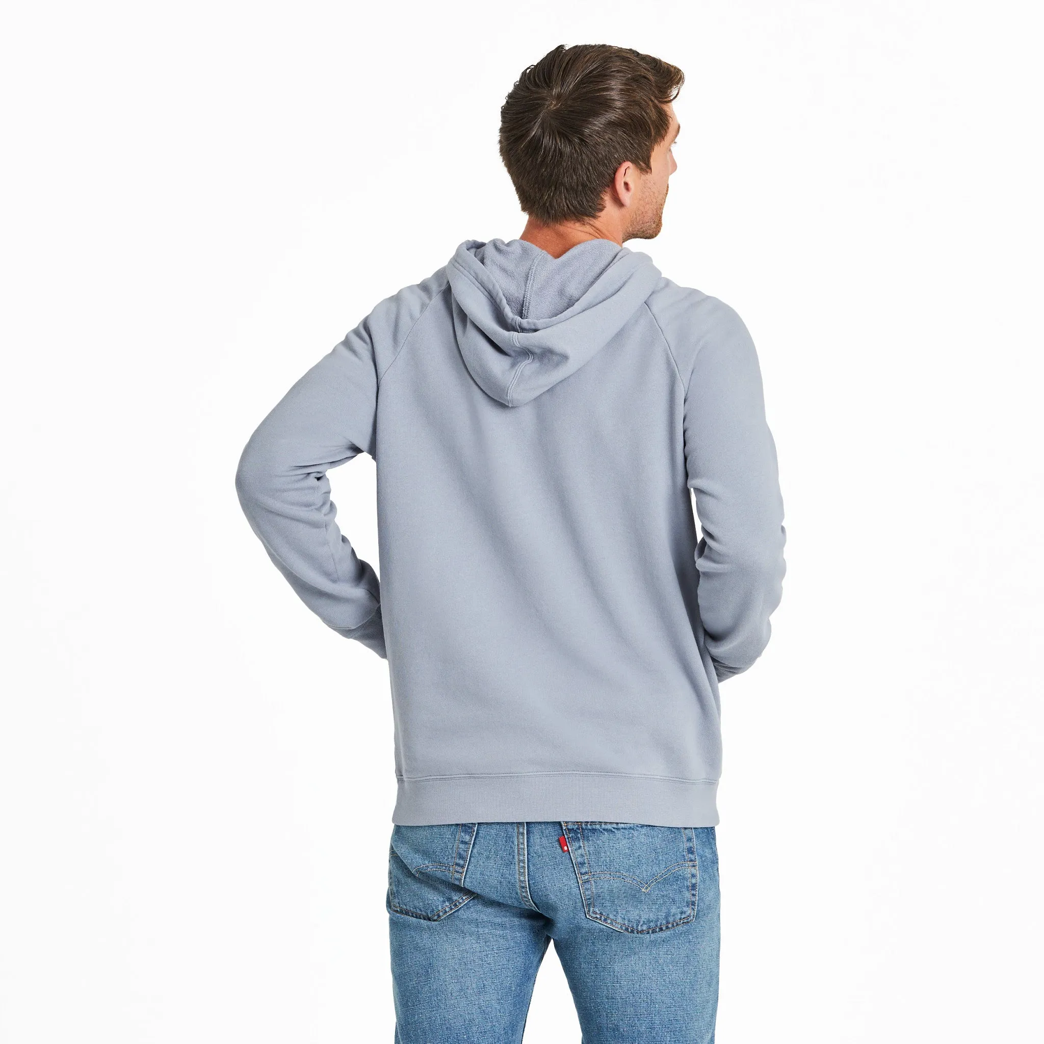 Men's Solid French Terry Pullover Hoodie LIFE IS GOOD