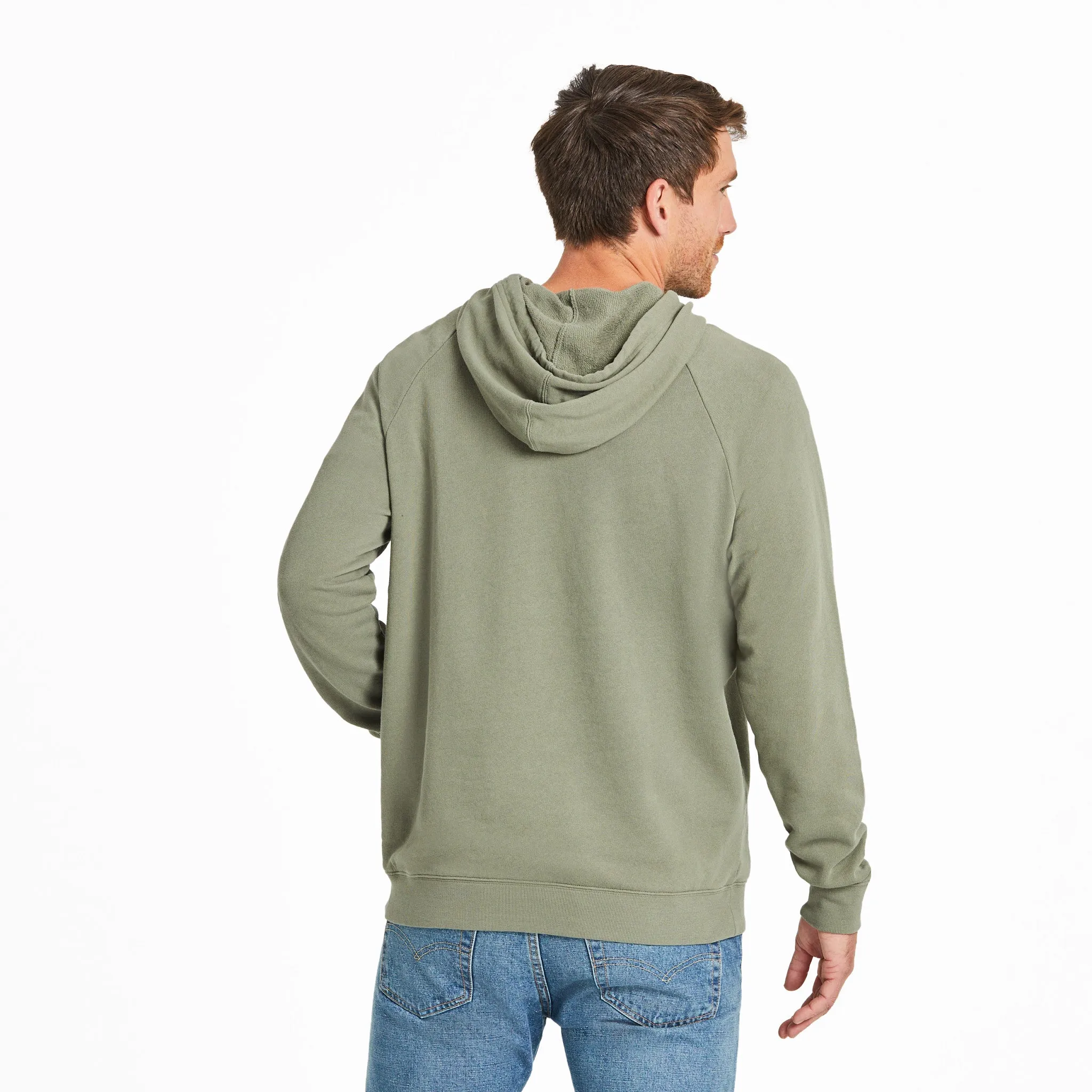 Men's Solid French Terry Pullover Hoodie LIFE IS GOOD