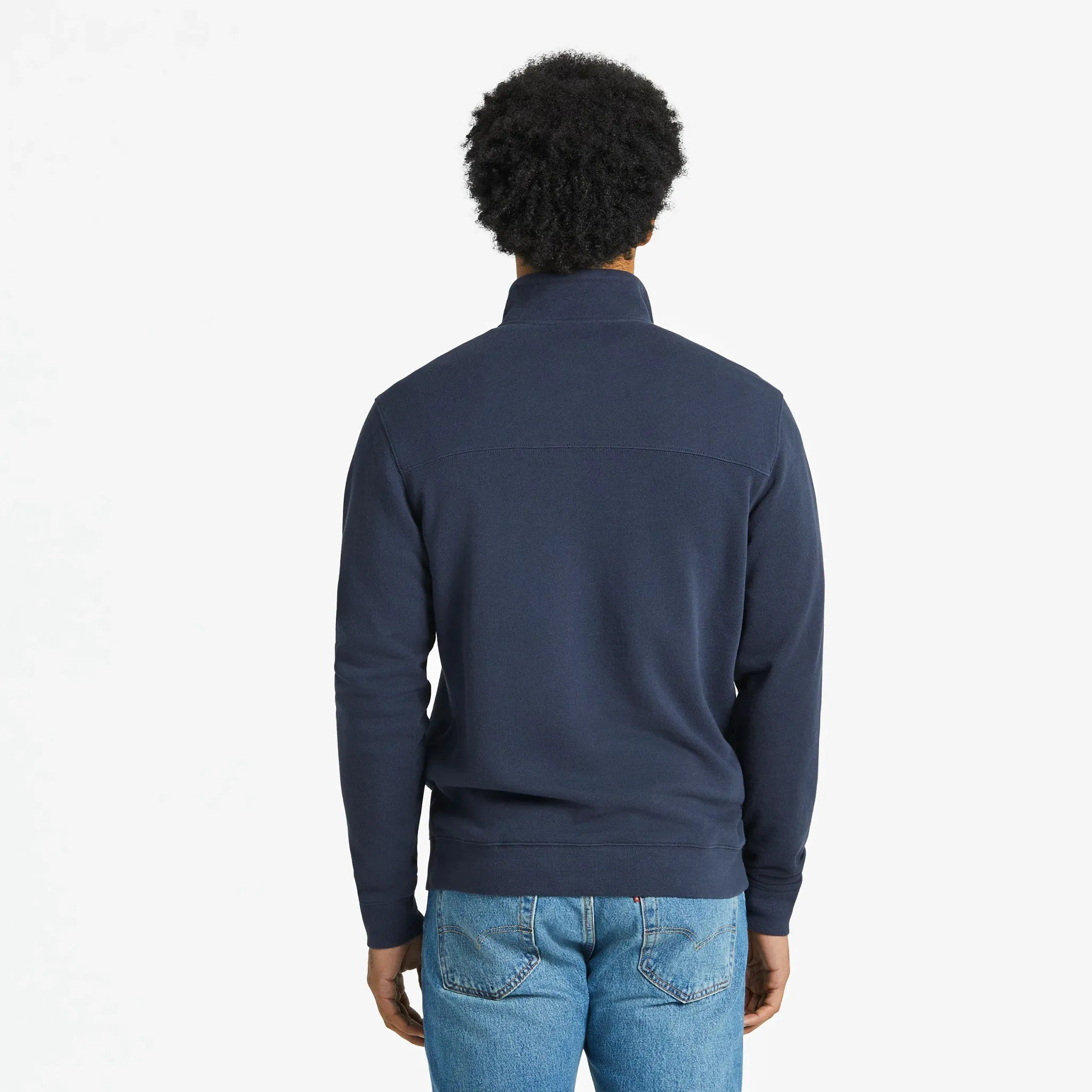 Men's Solid French Terry Quarter Zip LIFE IS GOOD
