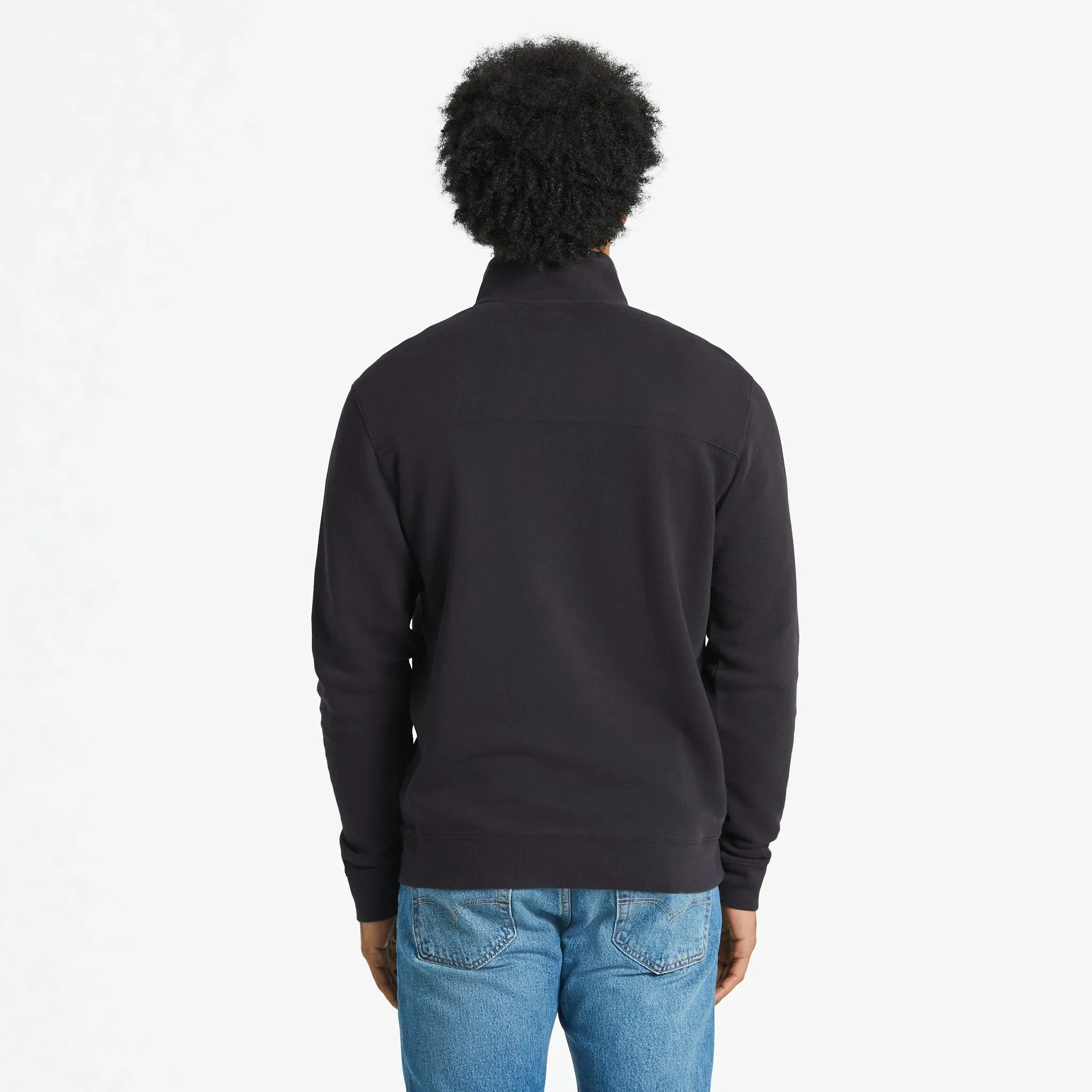 Men's Solid French Terry Quarter Zip LIFE IS GOOD