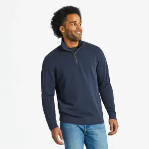 Men's Solid French Terry Quarter Zip LIFE IS GOOD