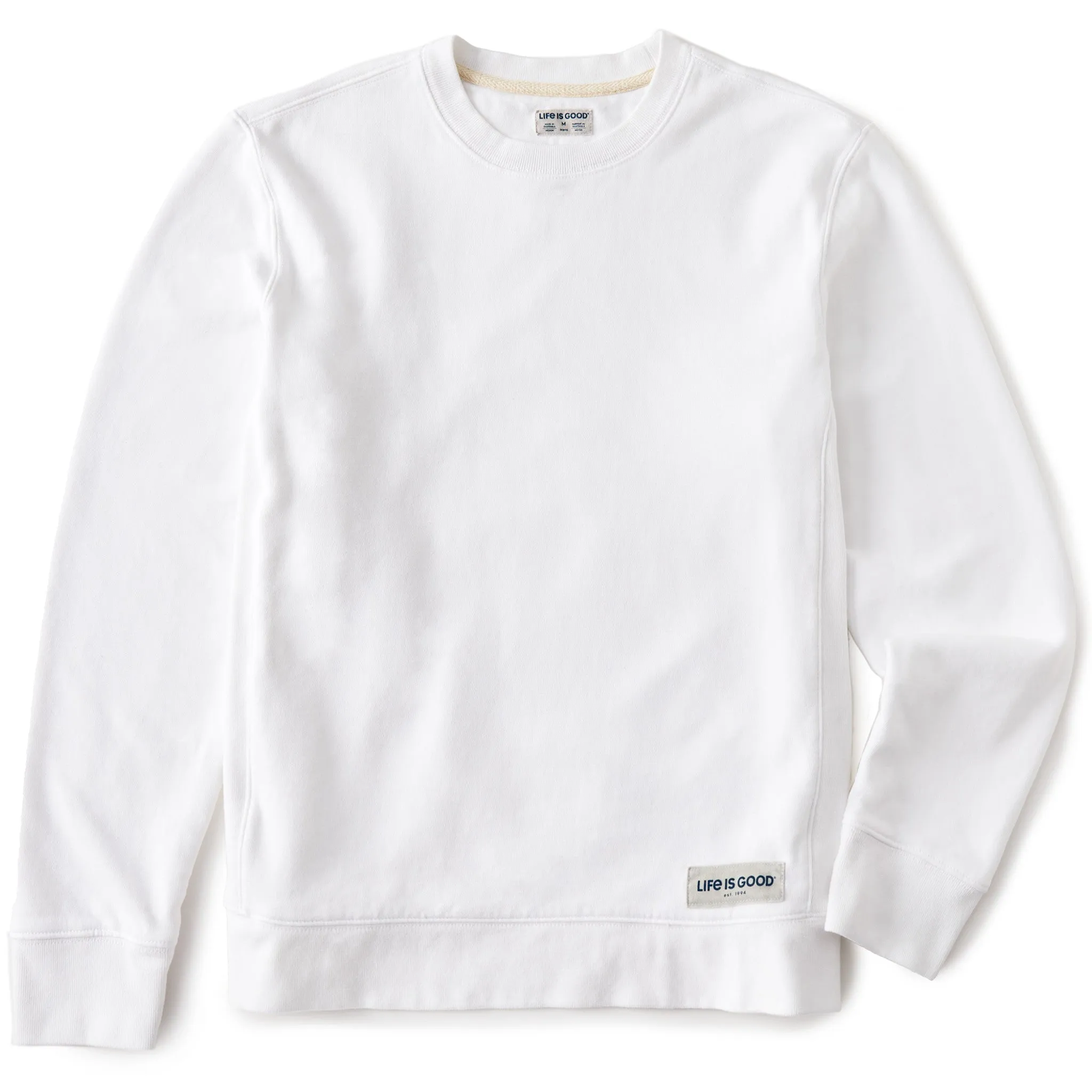 Men's Solid Simply True Fleece Crew LIFE IS GOOD