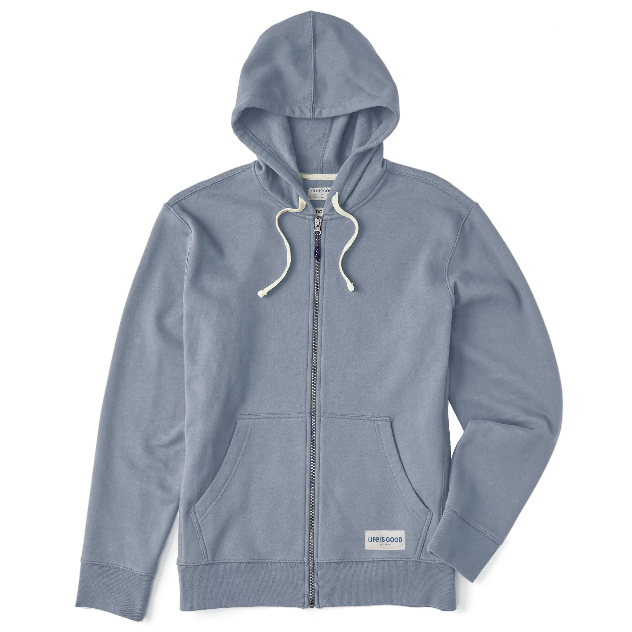 Men's Solid Simply True Fleece Zip Hoodie LIFE IS GOOD