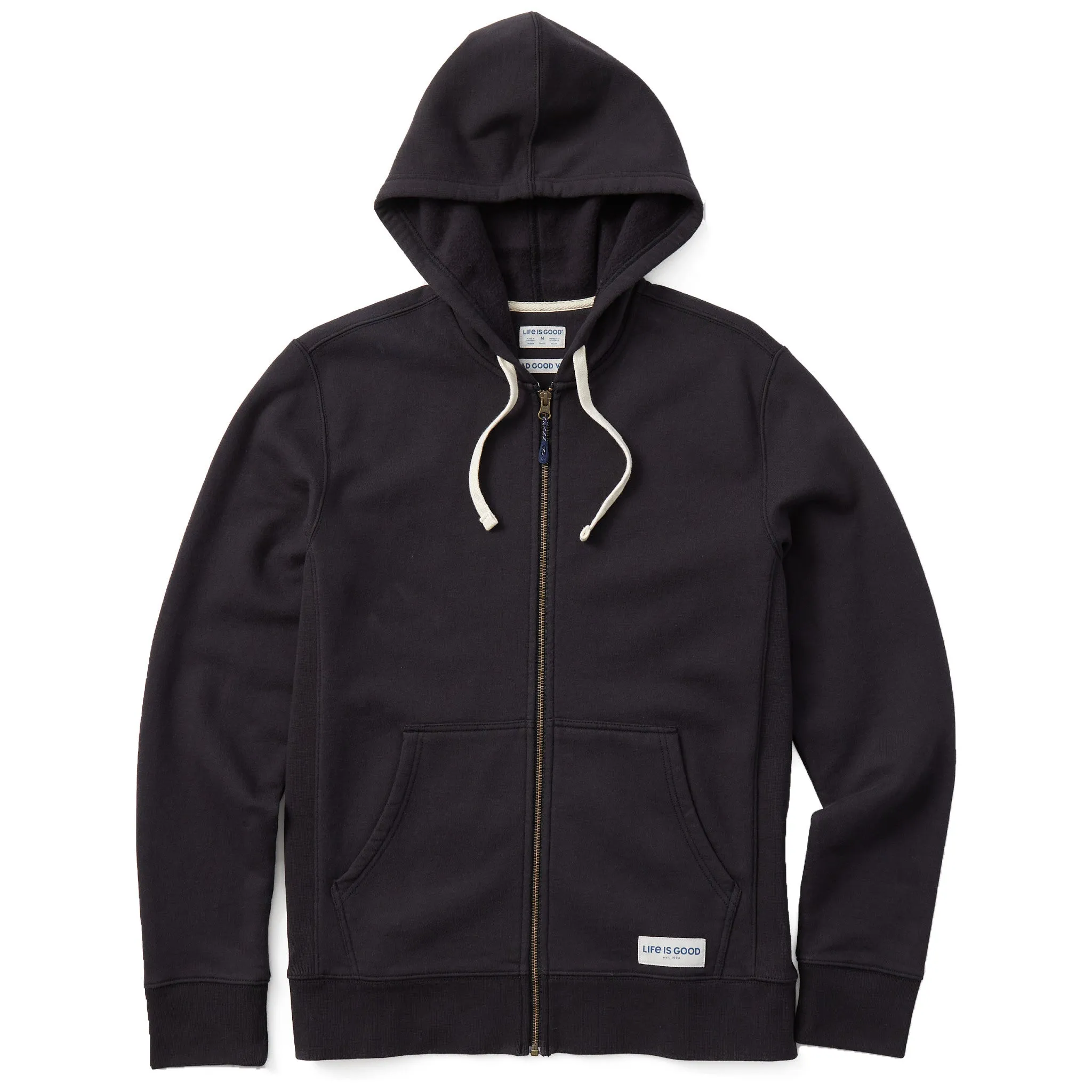 Men's Solid Simply True Fleece Zip Hoodie LIFE IS GOOD