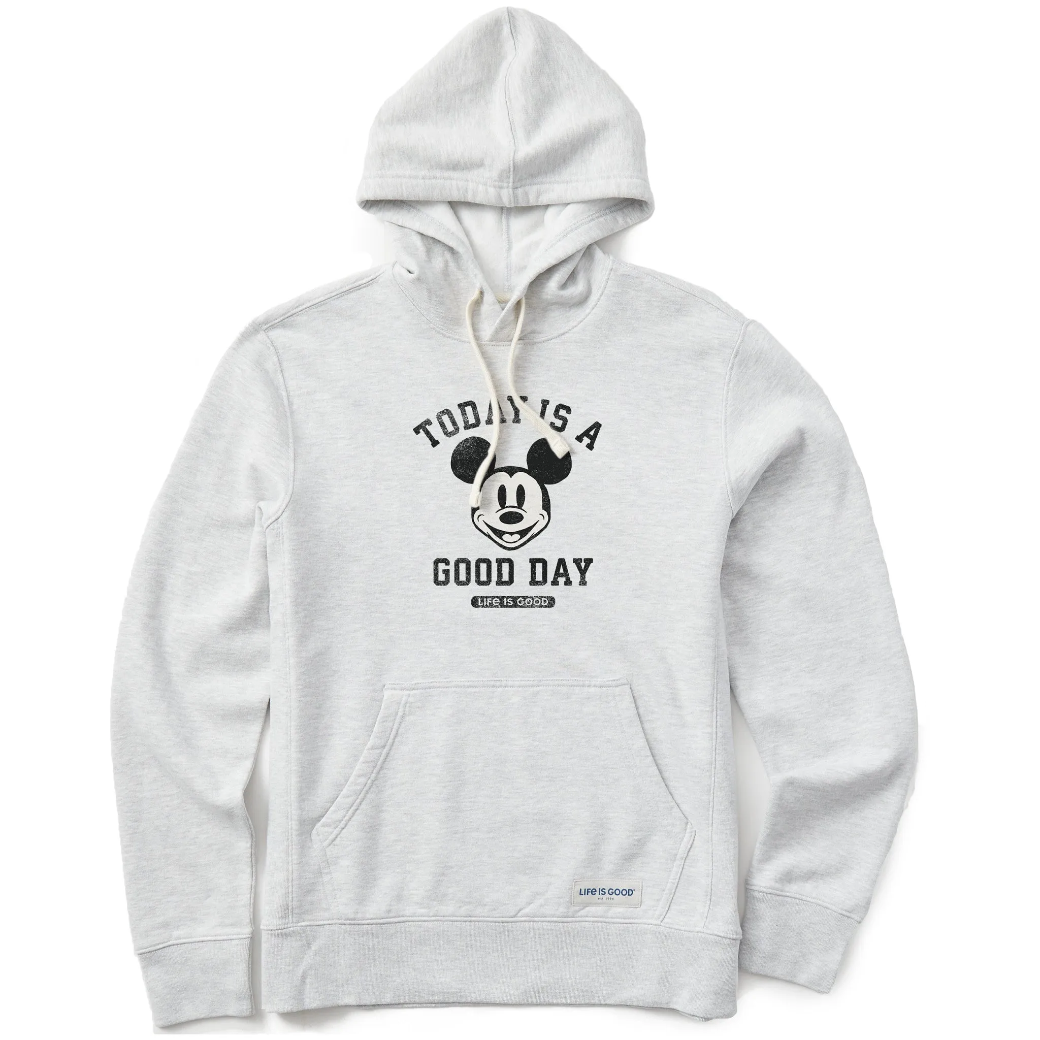Men's Steamboat Willie Good Day Simply True Fleece Hoodie LIFE IS GOOD