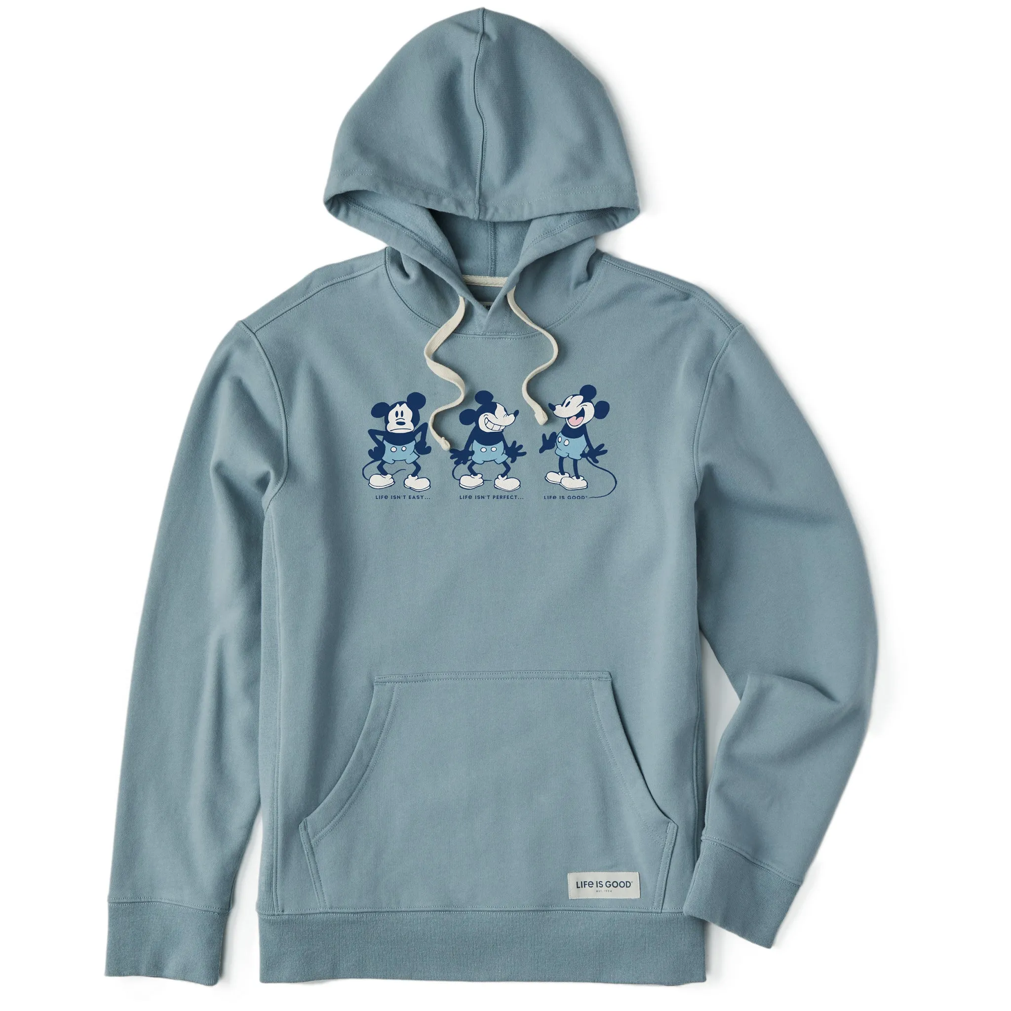 Men's Steamboat Willie Life isn't Easy Simply True Fleece Hoodie LIFE IS GOOD