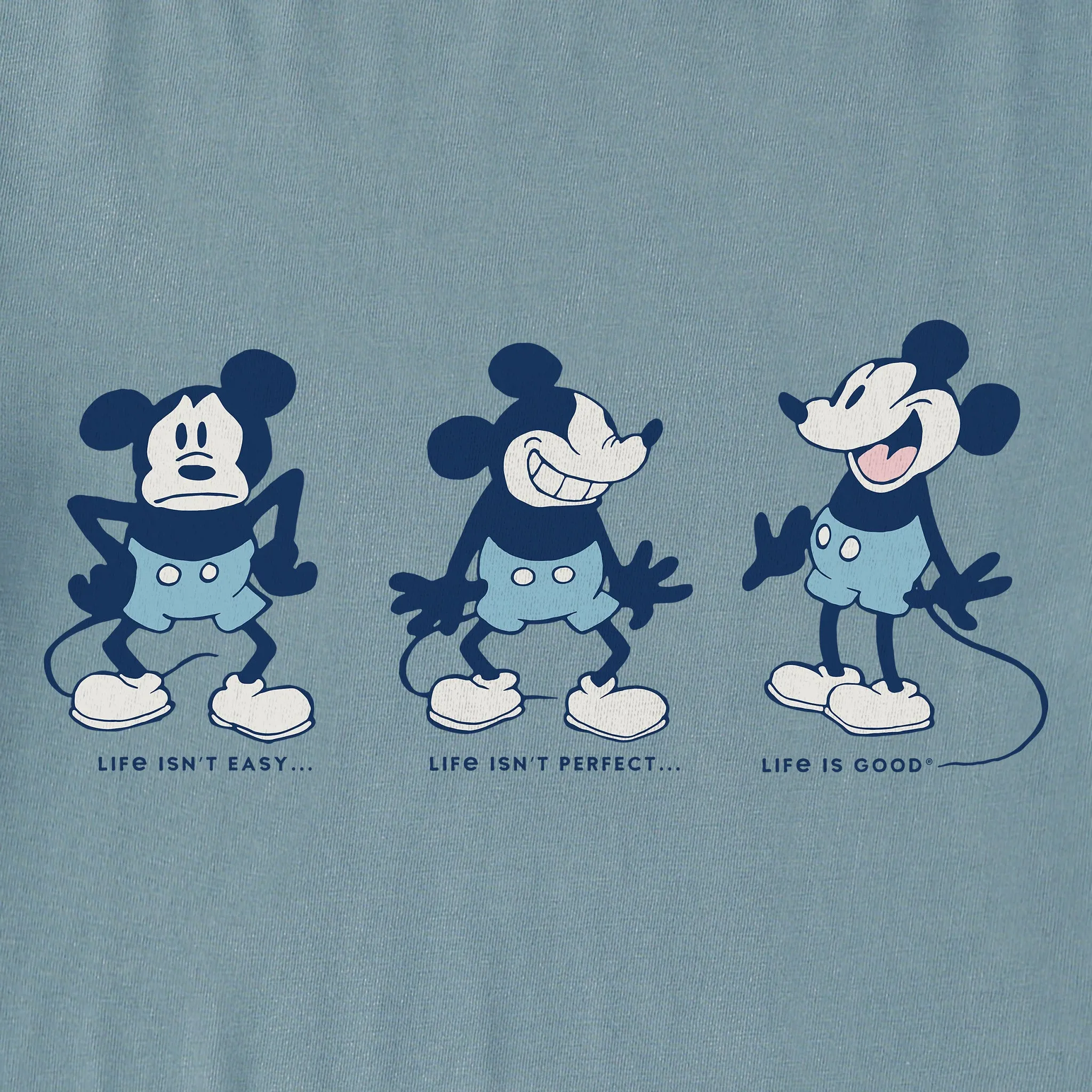 Men's Steamboat Willie Life isn't Easy Simply True Fleece Hoodie LIFE IS GOOD