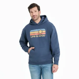 Men's Sun and Stripes Good Vibes Fleece Hoodie LIFE IS GOOD